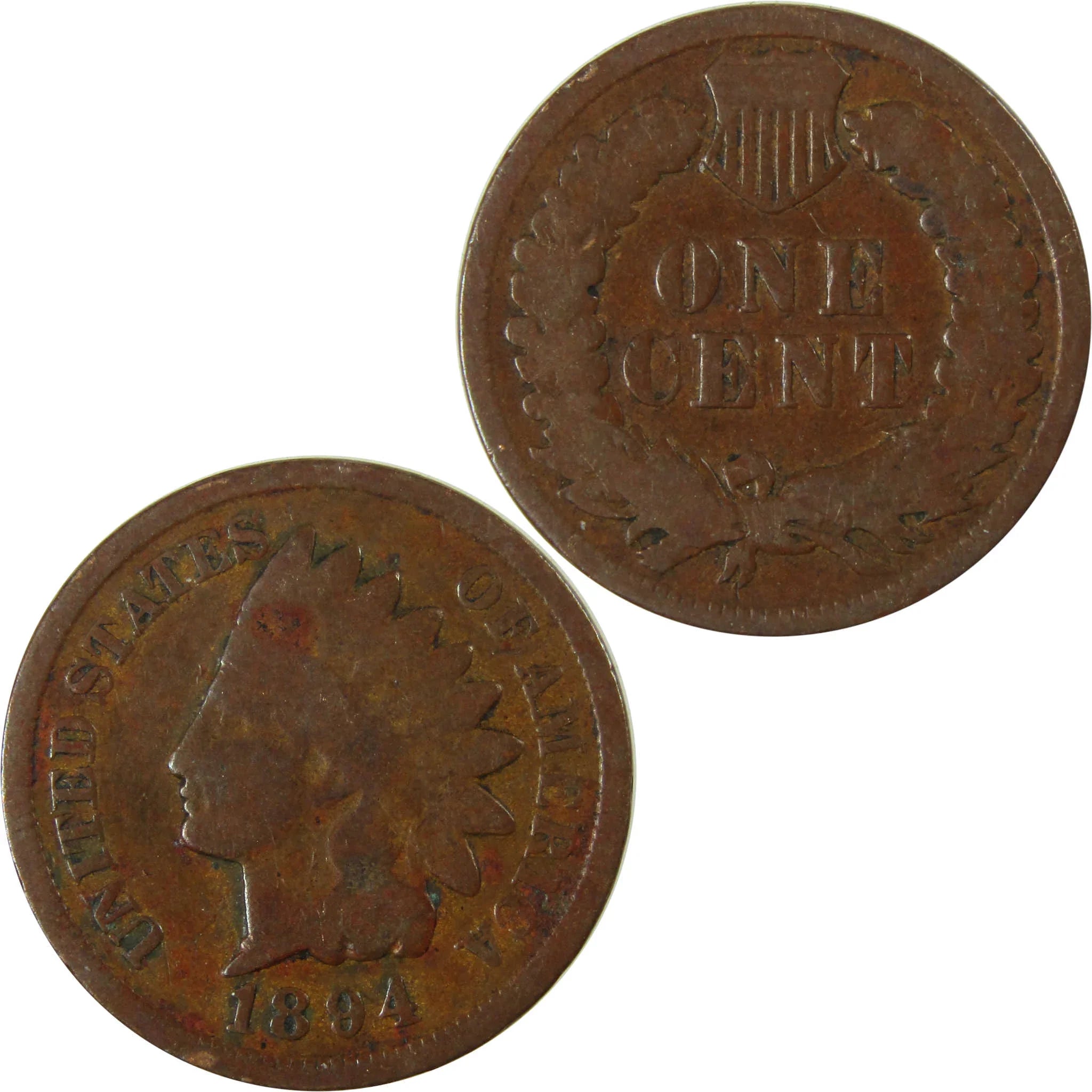 1894 Indian Head Cent G Good Details Penny 1c Coin SKU:I26536