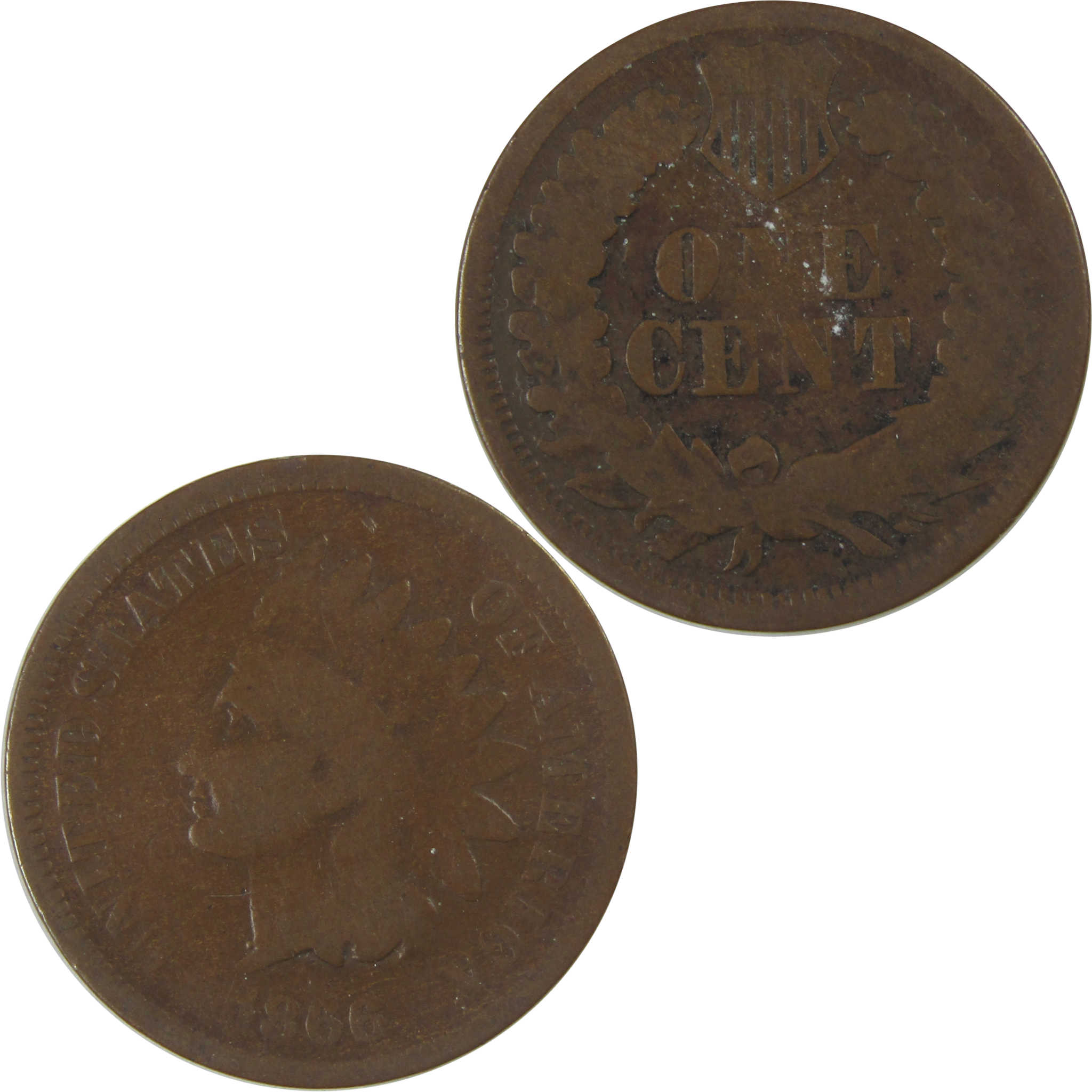 1866 Indian Head Cent G Good Penny 1c Coin SKU:I23180