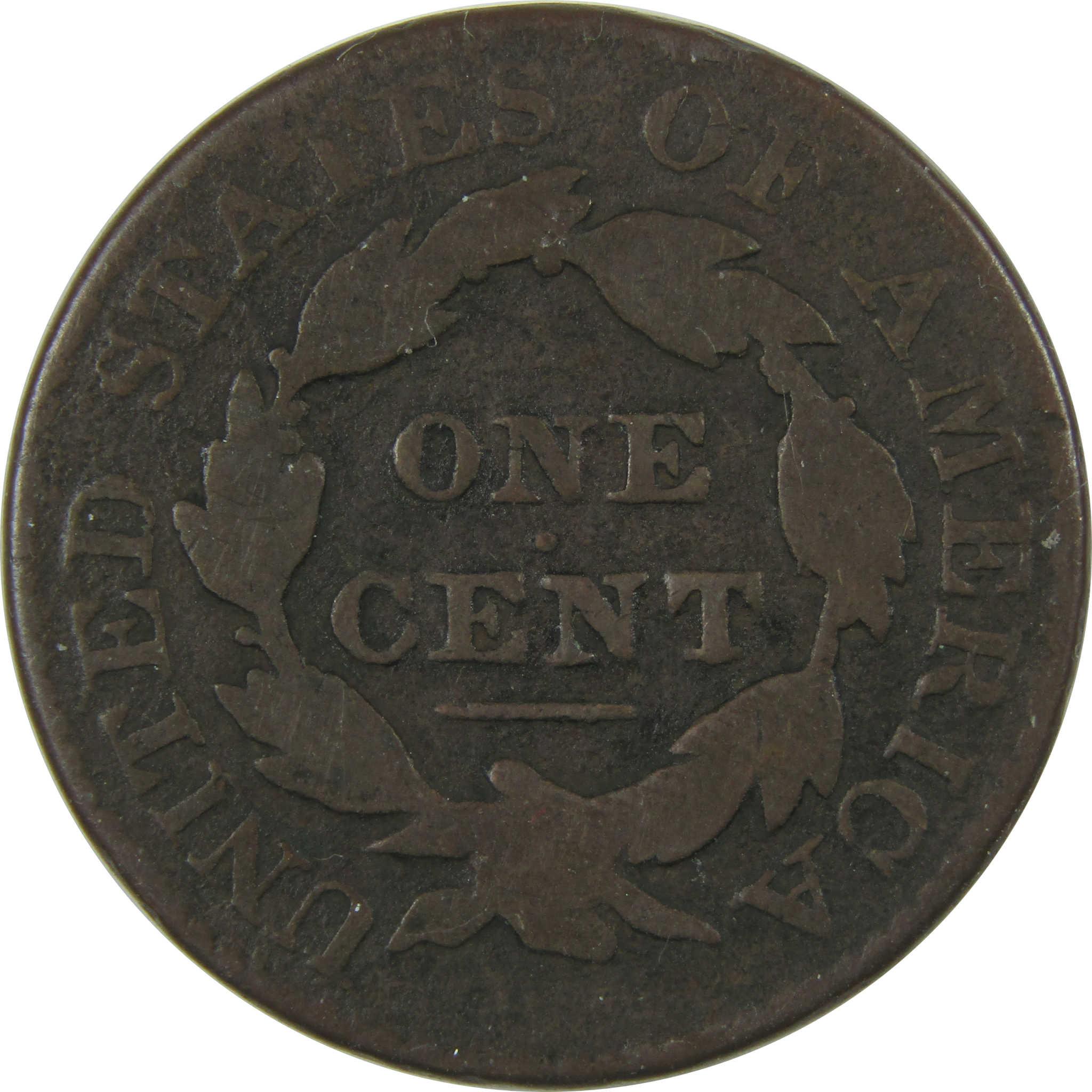 1827 Coronet Head Large Cent VG Very Good Copper Penny SKU:I23811
