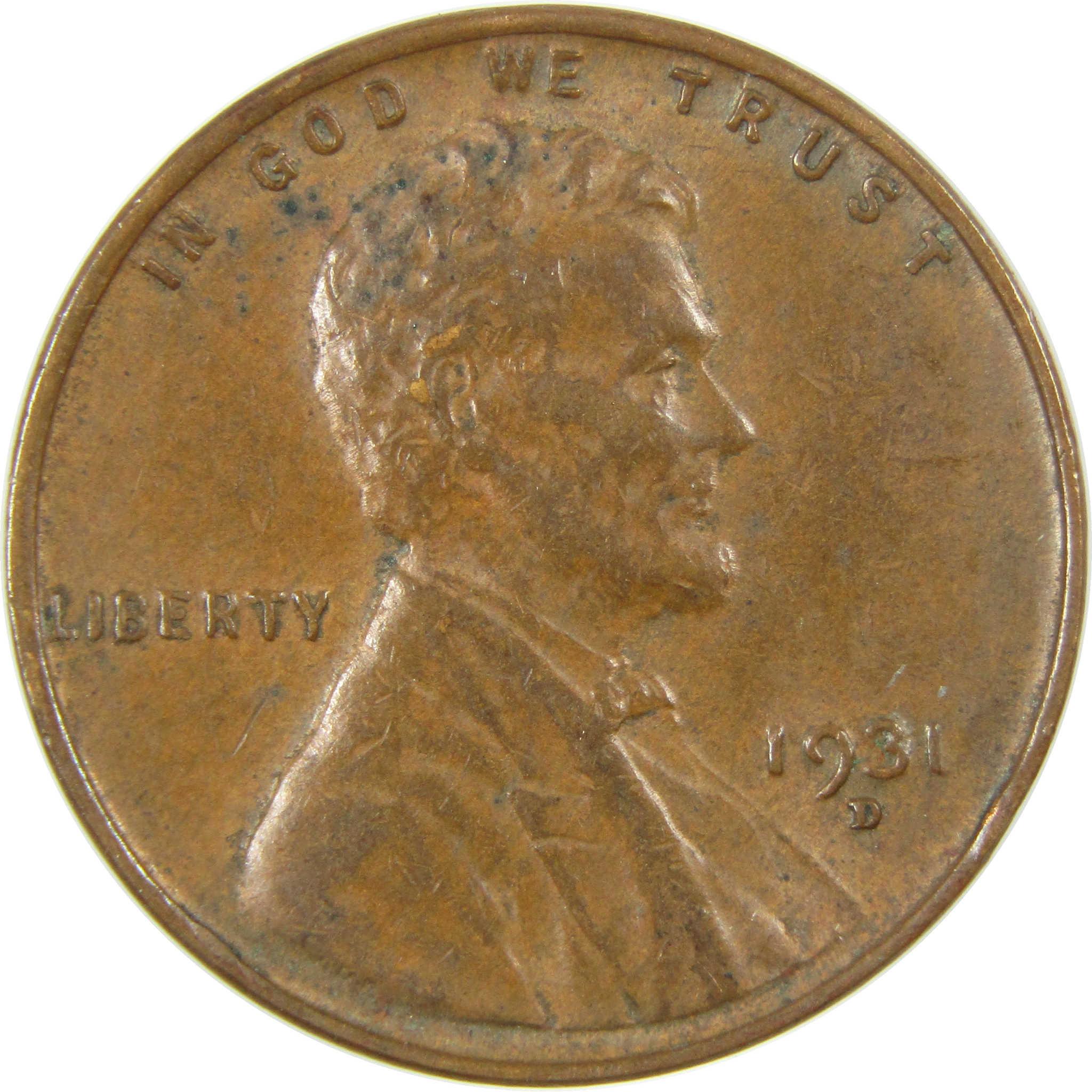 1931 D Lincoln Wheat Cent XF EF Extremely Fine Penny SKU:I27302