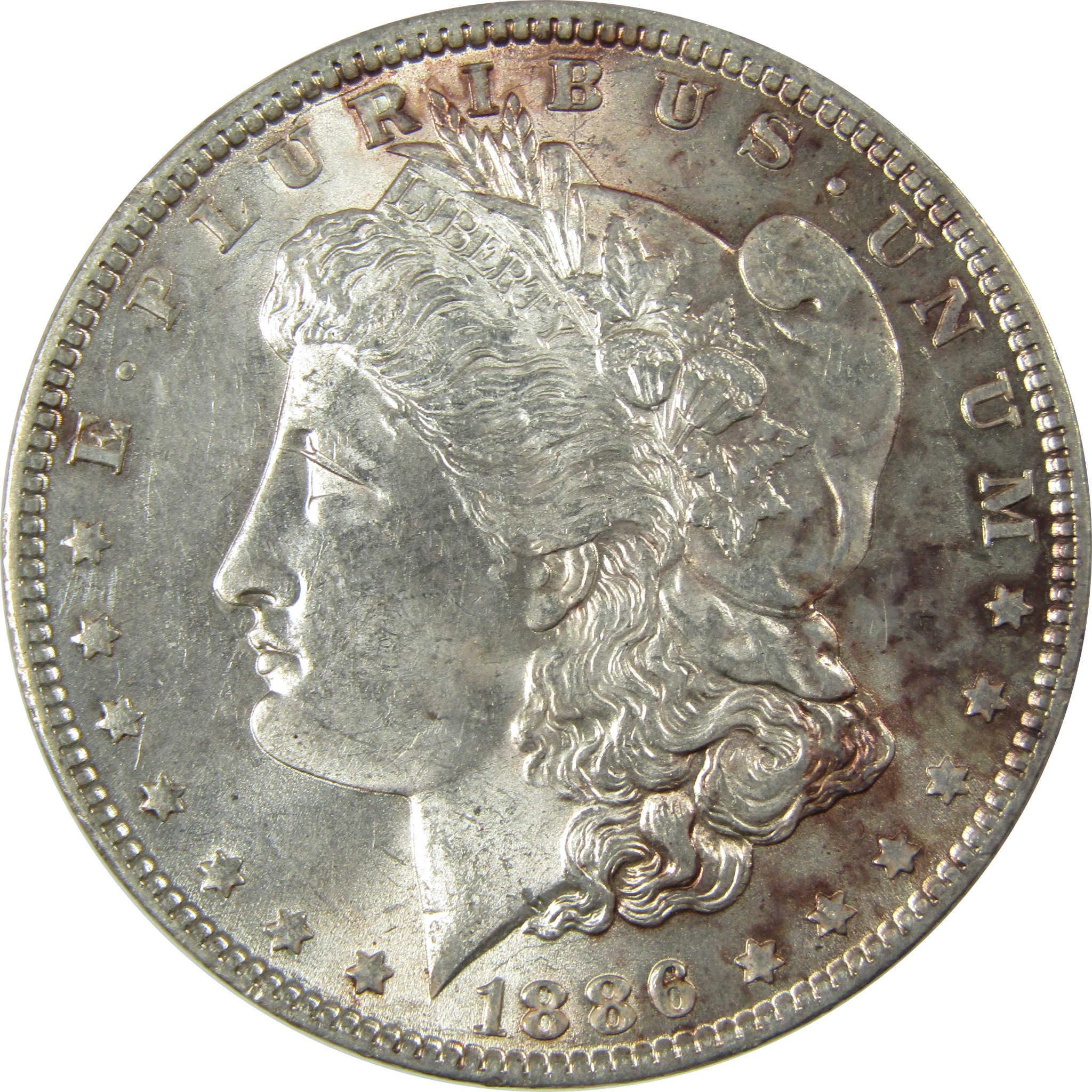 1886 Morgan Silver Dollar Uncirculated Mint State Toned SKU:CP664