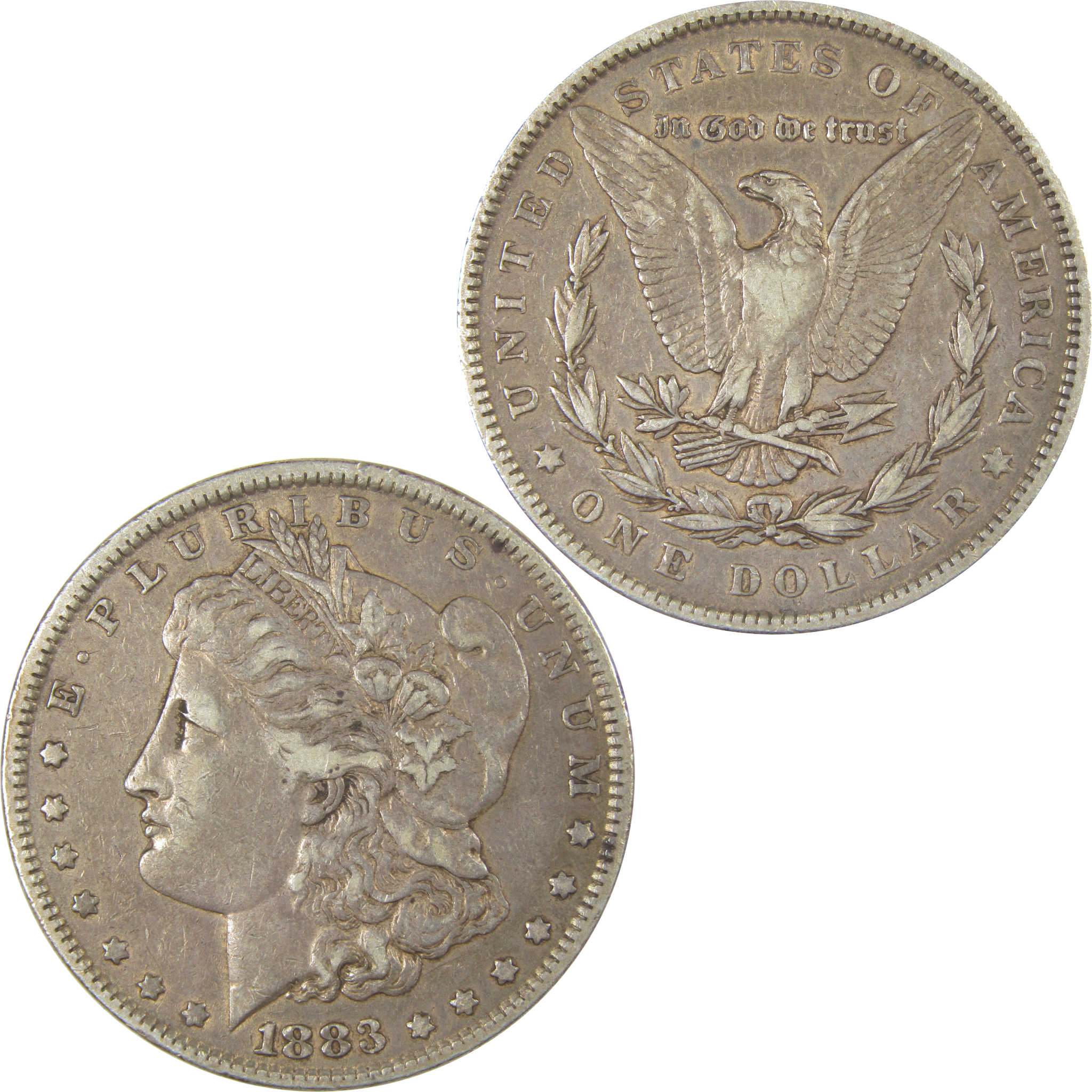 1883 Morgan Dollar VF Very Fine Silver $1 Coin SKU:CPC1010 - Morgan coin - Morgan silver dollar - Morgan silver dollar for sale - Profile Coins & Collectibles