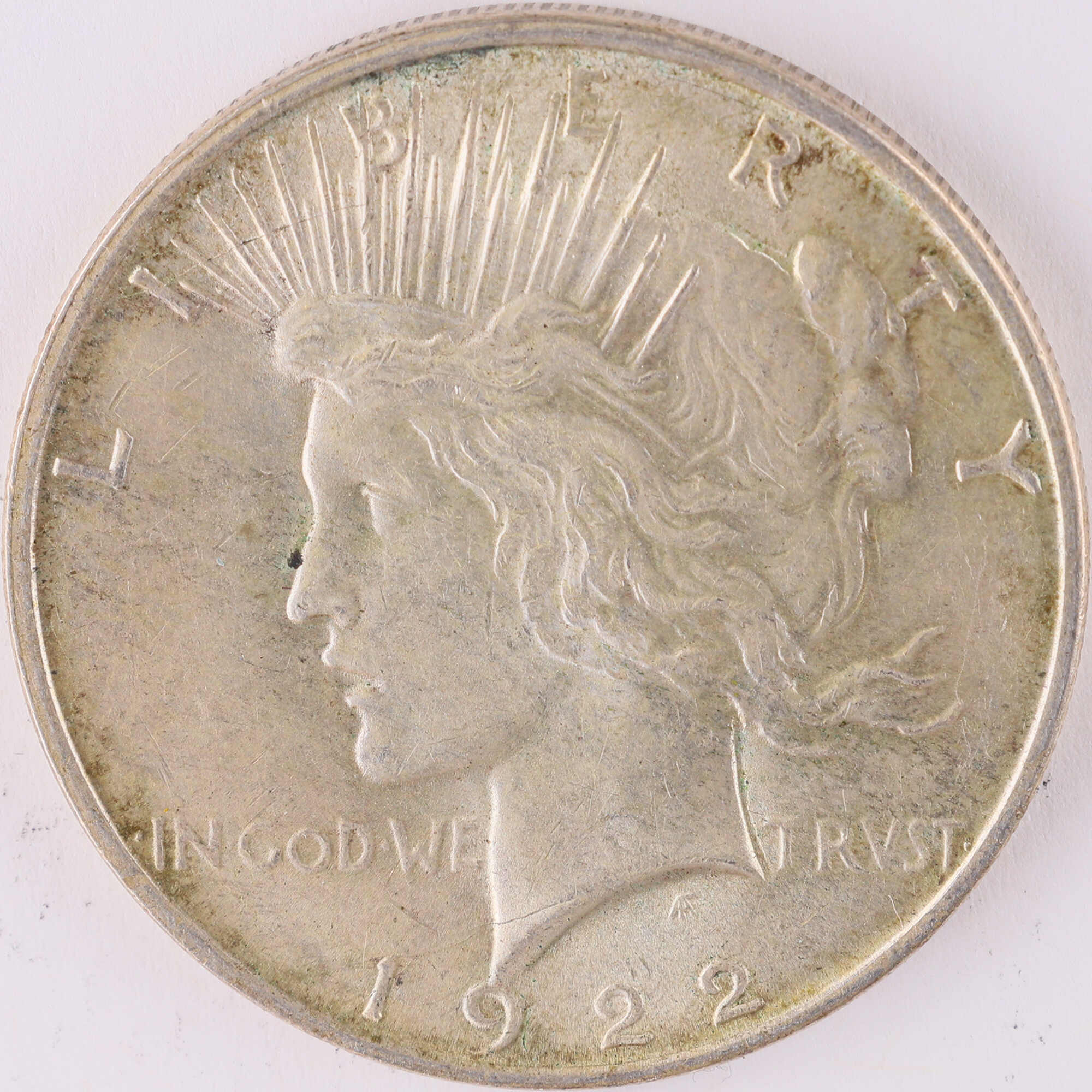 1922 D Peace Dollar AU About Uncirculated Silver $1 Coin SKU:I12076