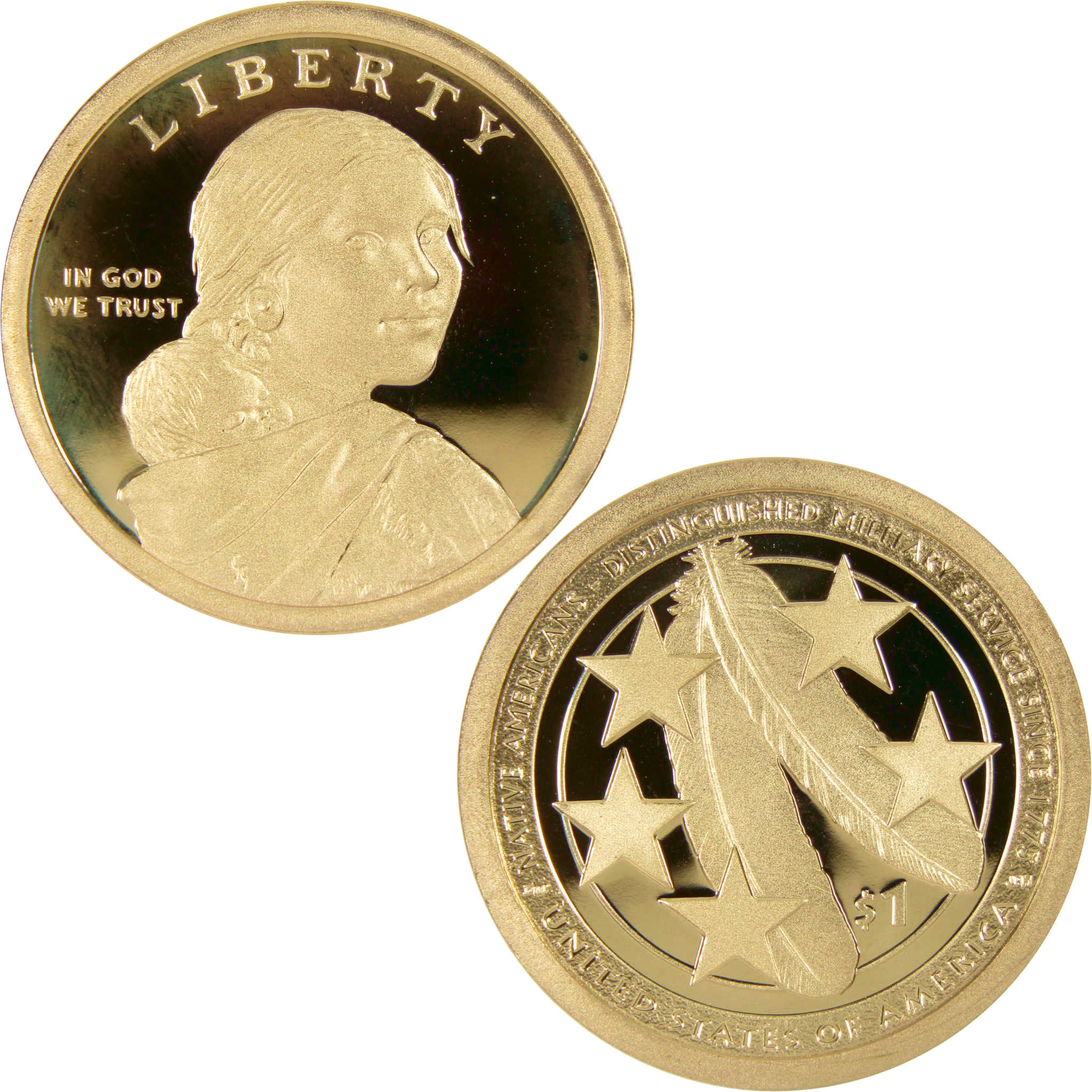 2021 S American Indians U.S Military Native American Dollar $1 Proof