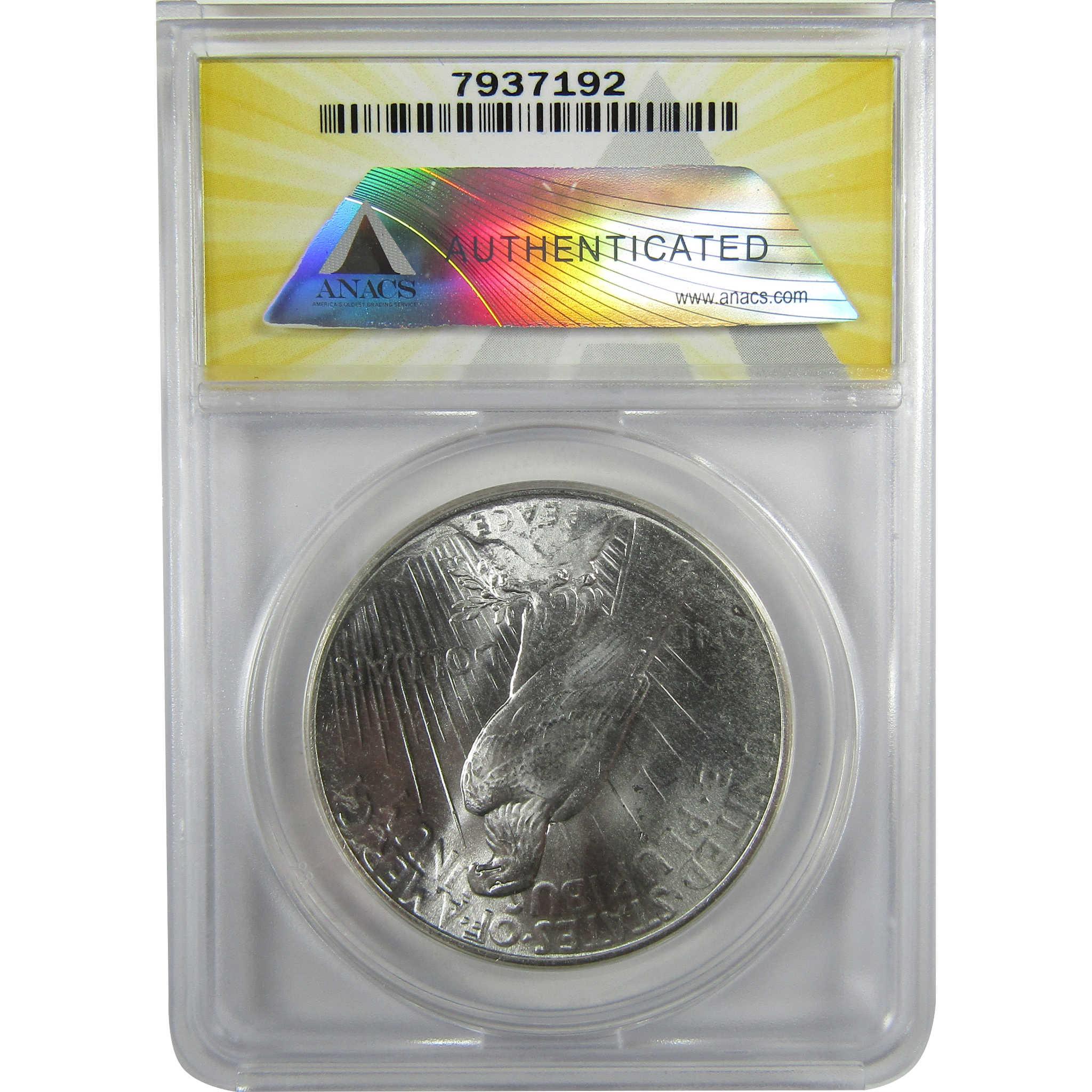1925 Peace Silver Dollar MS 65 ANACS Uncirculated $1 CoinSKU:I28074