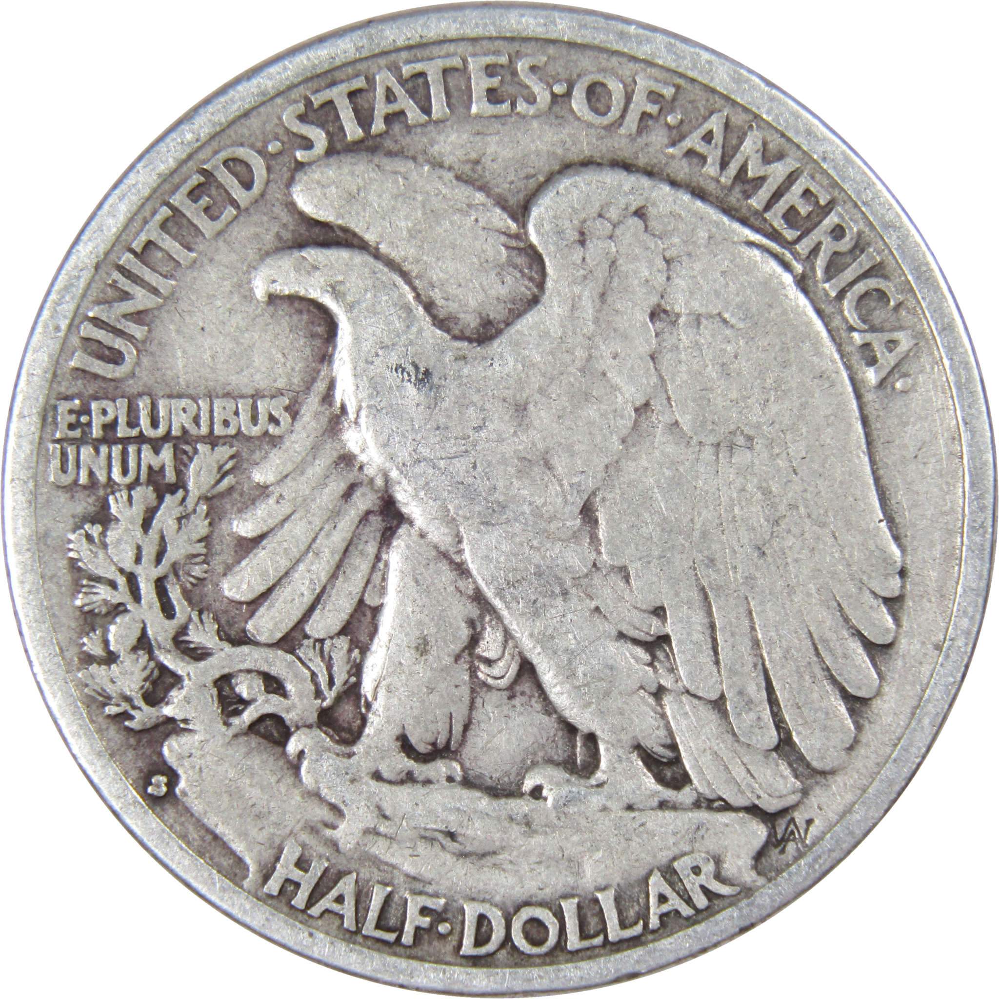 1936 S Liberty Walking Half Dollar F Fine Silver 50c Coin