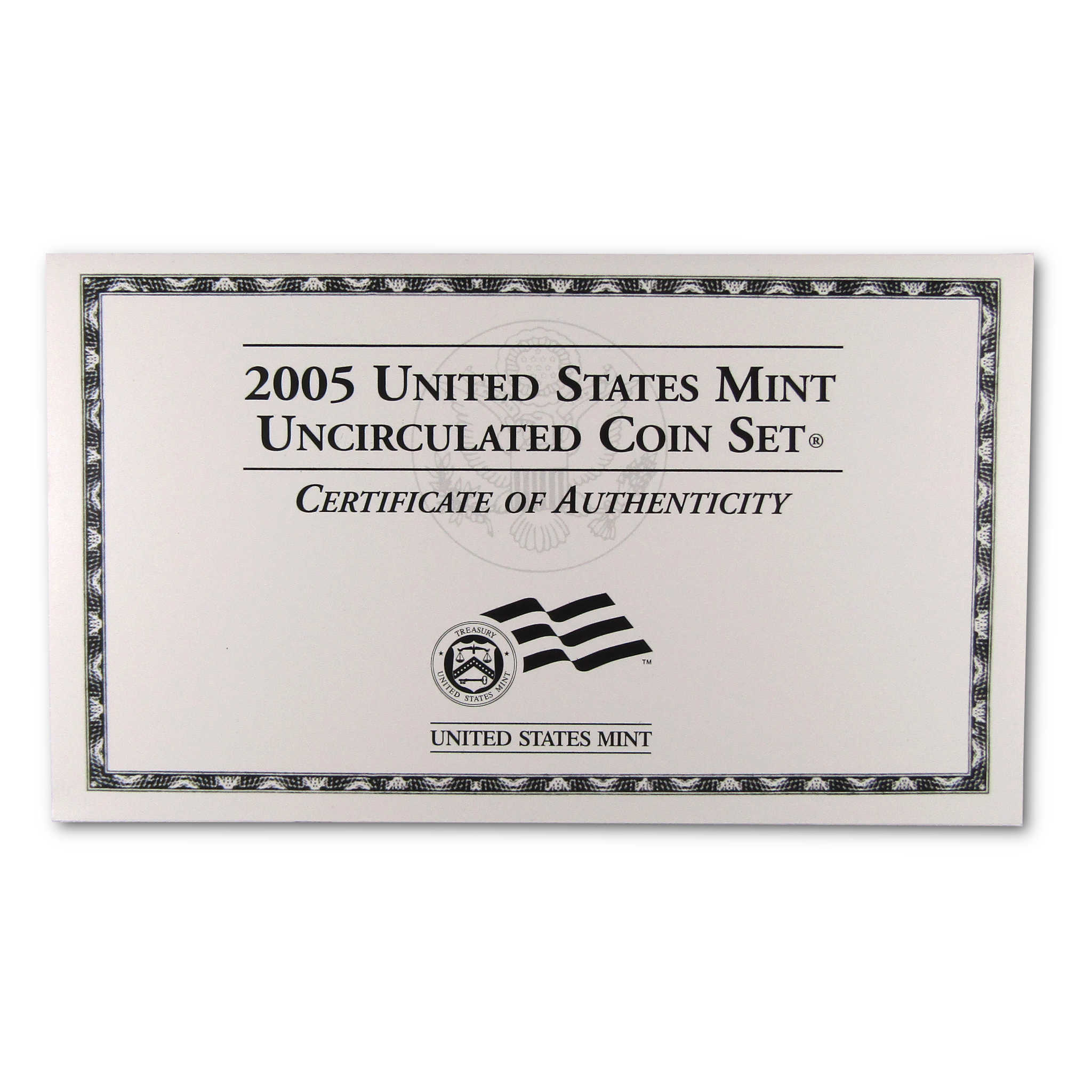 2005 Uncirculated Coin Set U.S Mint Government Packaging OGP COA