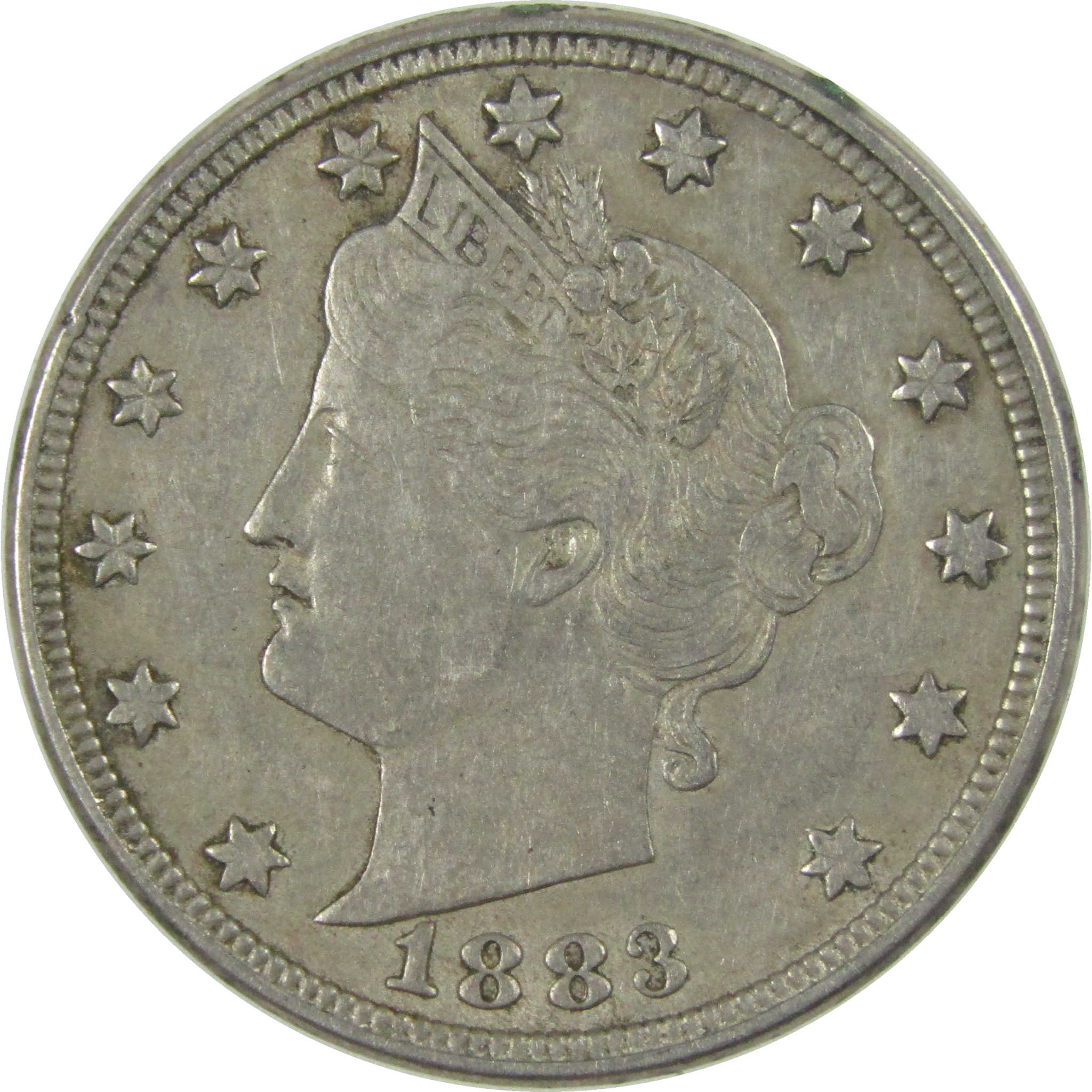 1883 No Cents Liberty Head V Nickel VF Very Fine 5c Coin SKU:I27247