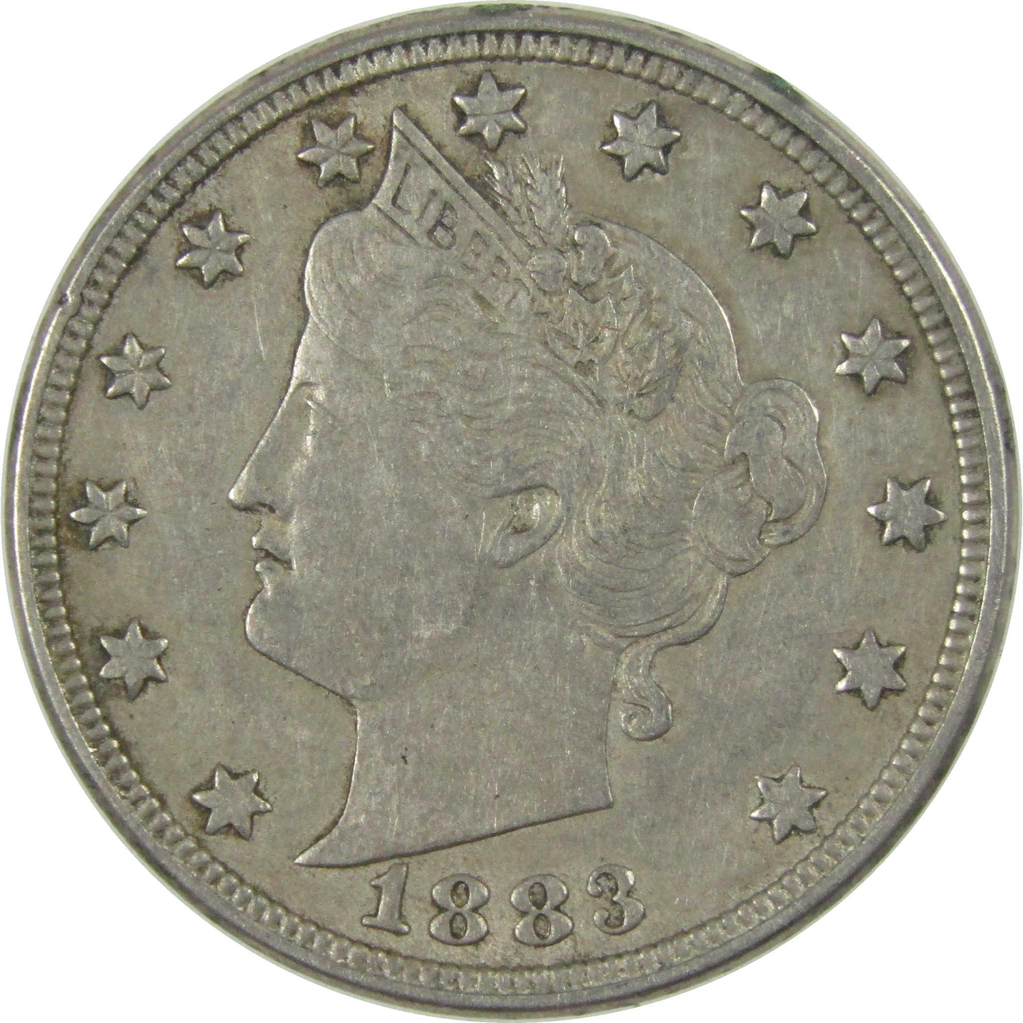 1883 No Cents Liberty Head V Nickel VF Very Fine 5c Coin SKU:I27247