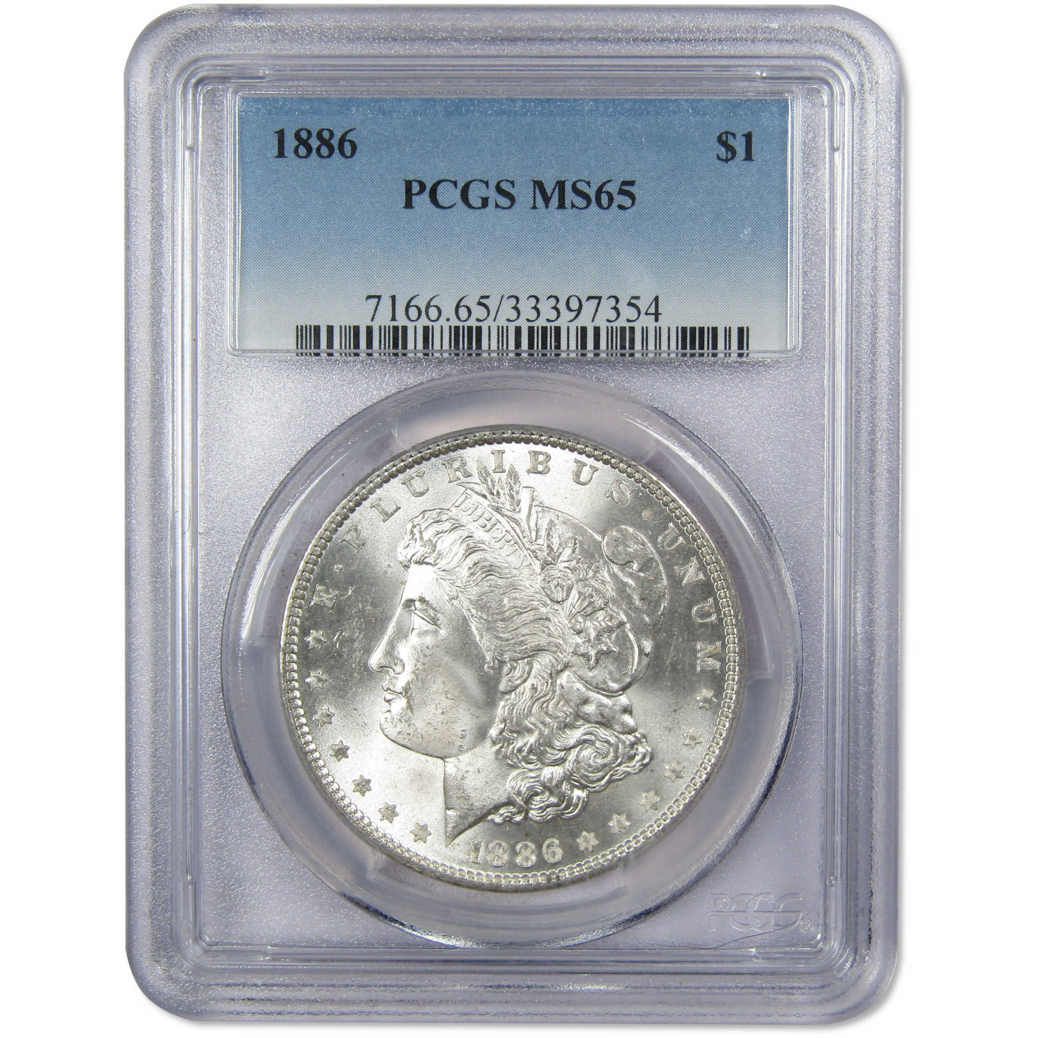 1886 Morgan Dollar MS 65 PCGS Silver Uncirculated $1 Coin - Morgan coin - Morgan silver dollar - Morgan silver dollar for sale - Profile Coins & Collectibles