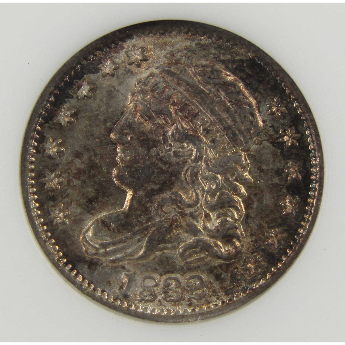1832 Capped Bust Silver Half Dime AU 58 NGC 5c Coin Collectible