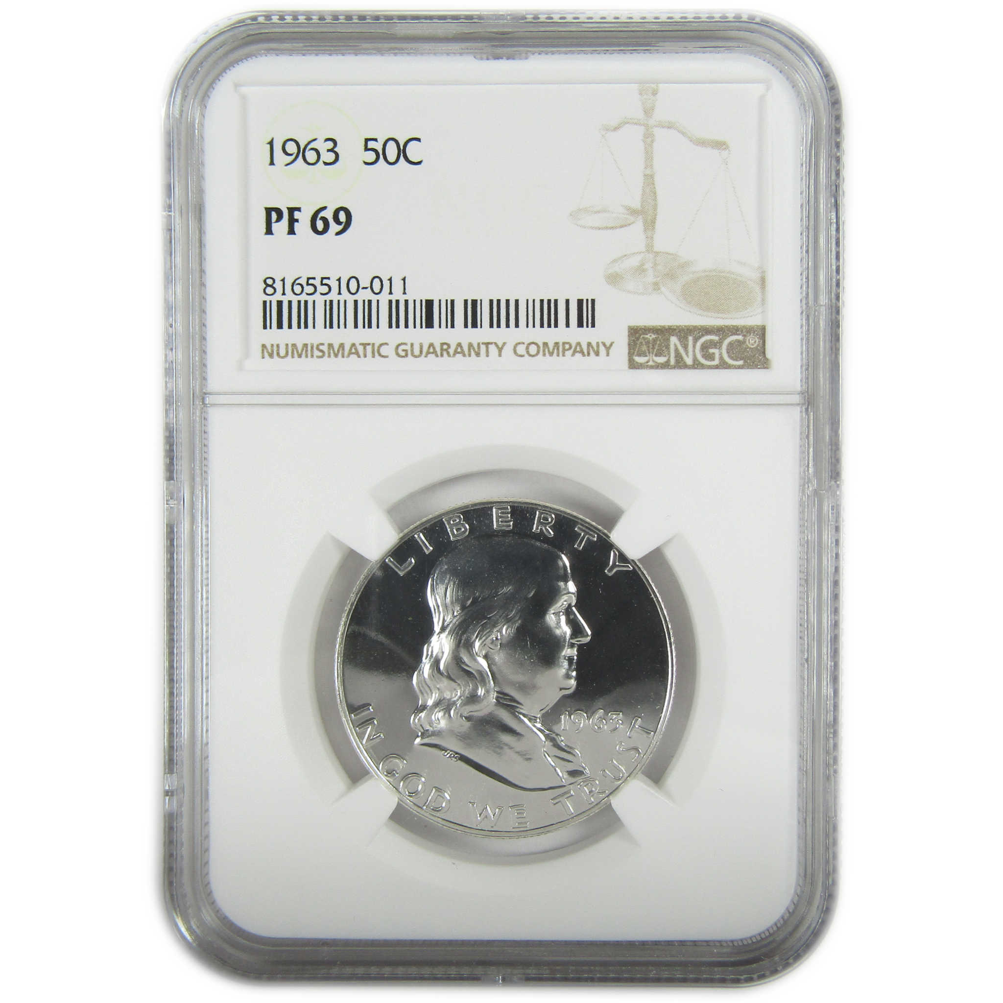 1963 Franklin Silver Half Dollar PF 69 NGC Proof 50c Coin SKU:I27389