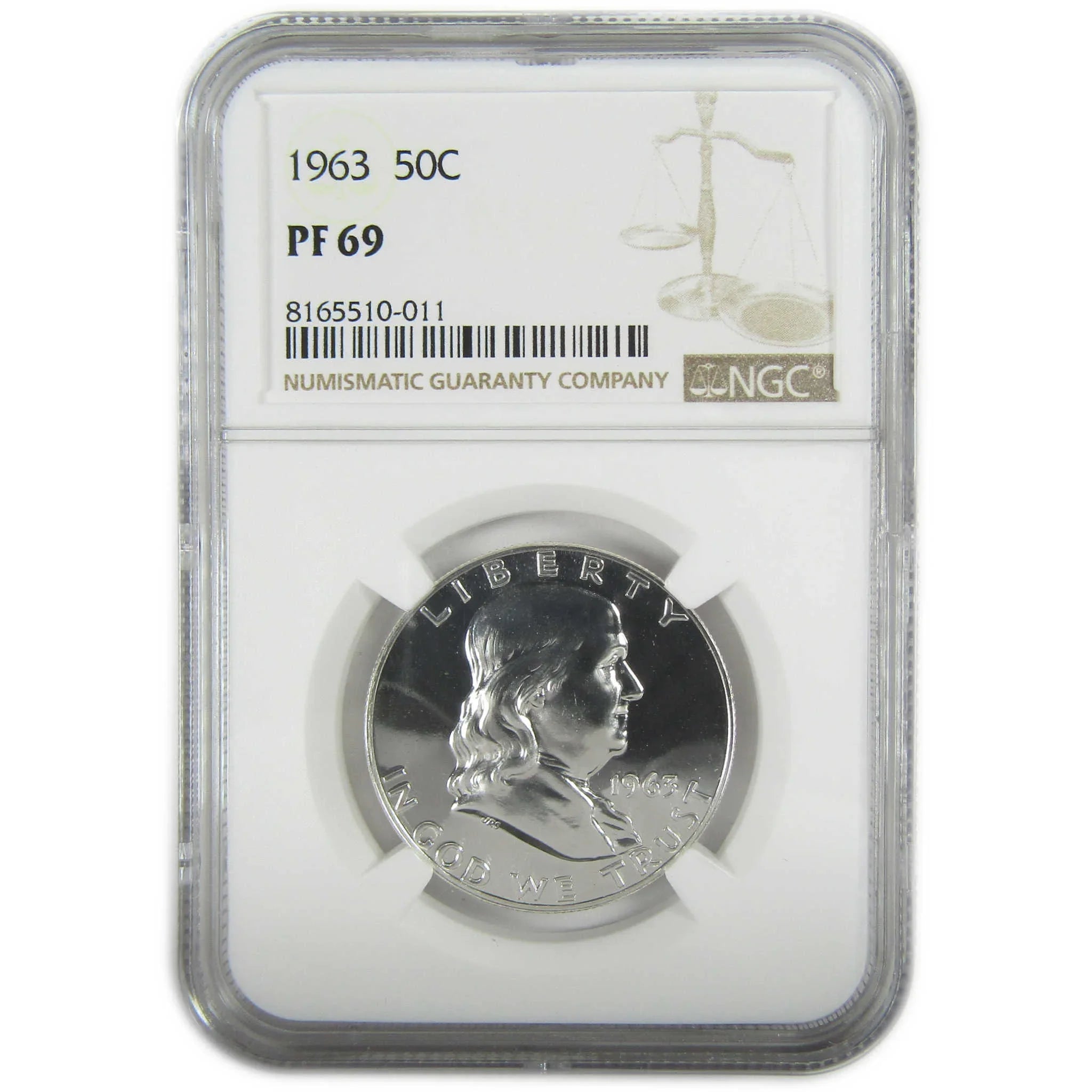 1963 Franklin Silver Half Dollar PF 69 NGC Proof 50c Coin SKU:I27389