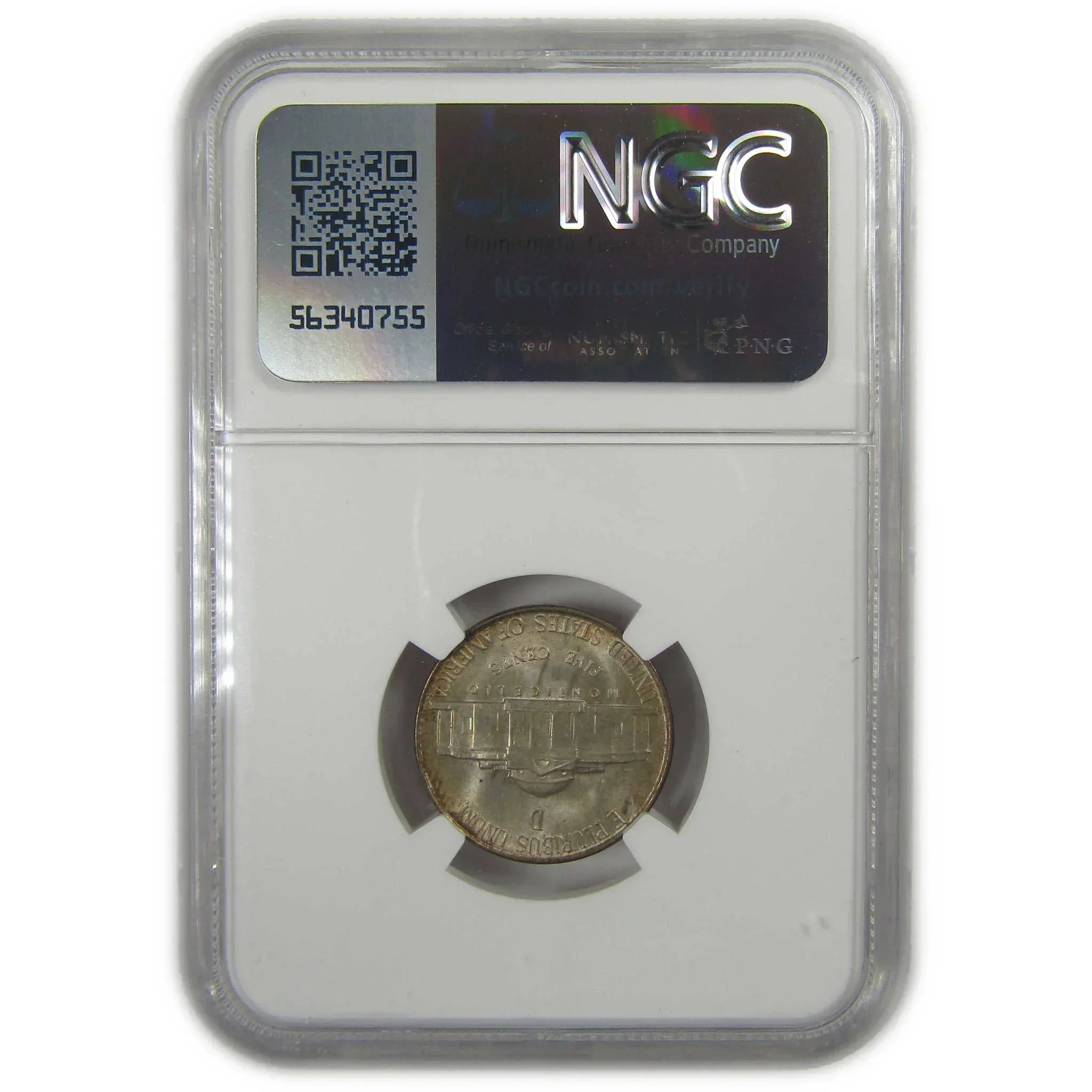 1945 D Jefferson Nickel MS 66 NGC Silver Bag Fragment SKU:I20312