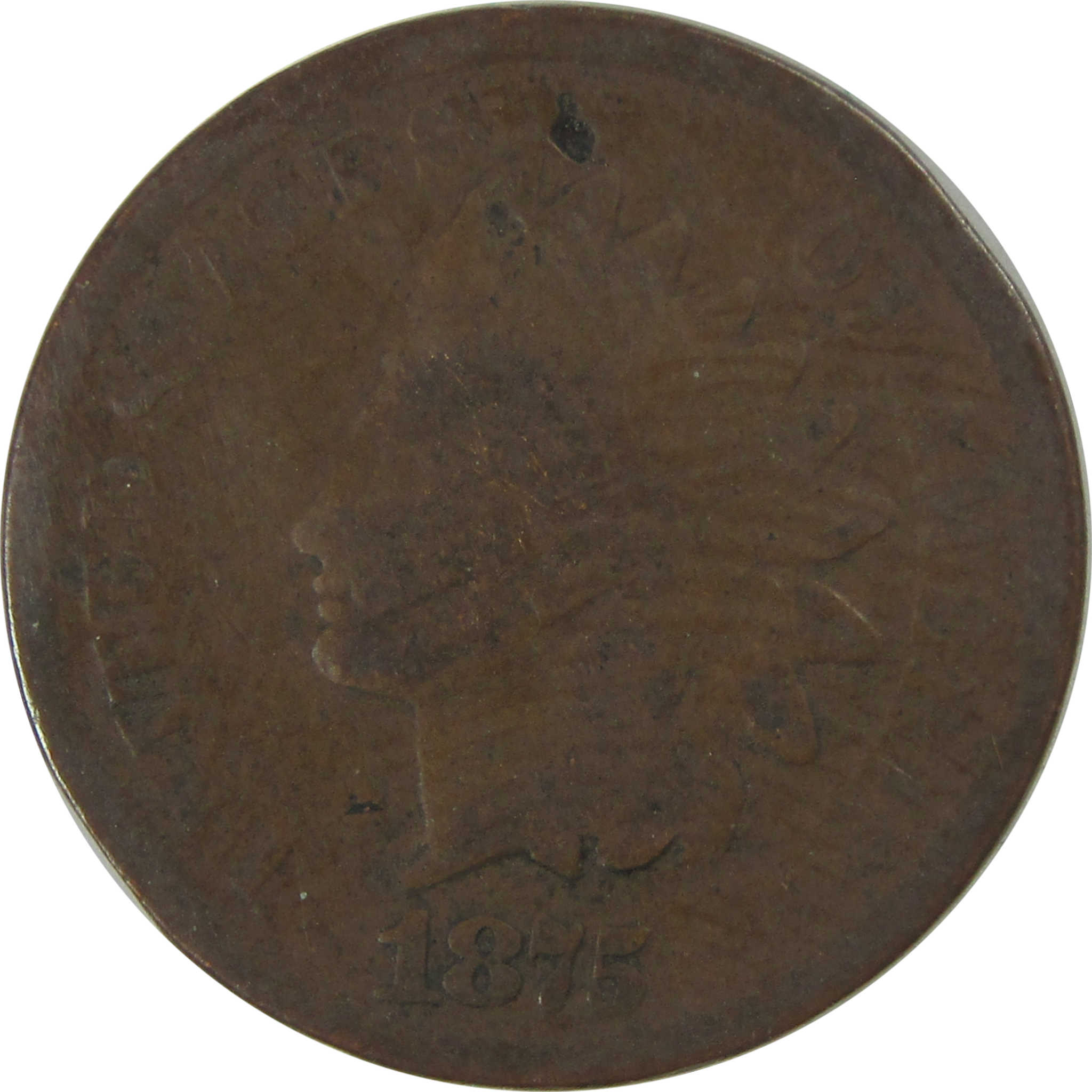 1875 Indian Head Cent AG About Good Penny 1c Coin SKU:I23170