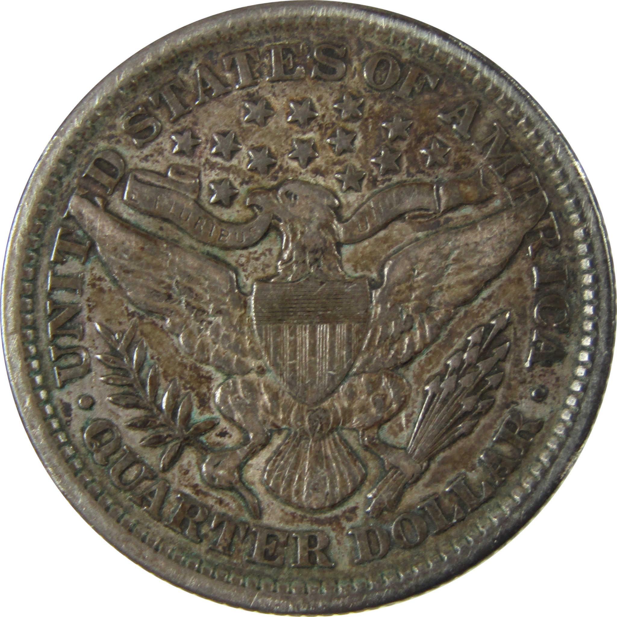 1899 Barber Silver Quarter VF Very Fine 25c Coin SKU:CP896