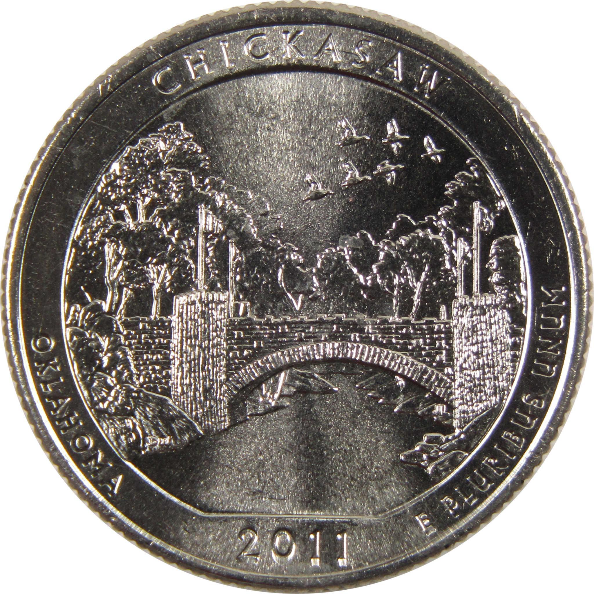 2011 D Chickasaw National Park Quarter BU Uncirculated Clad 25c Coin
