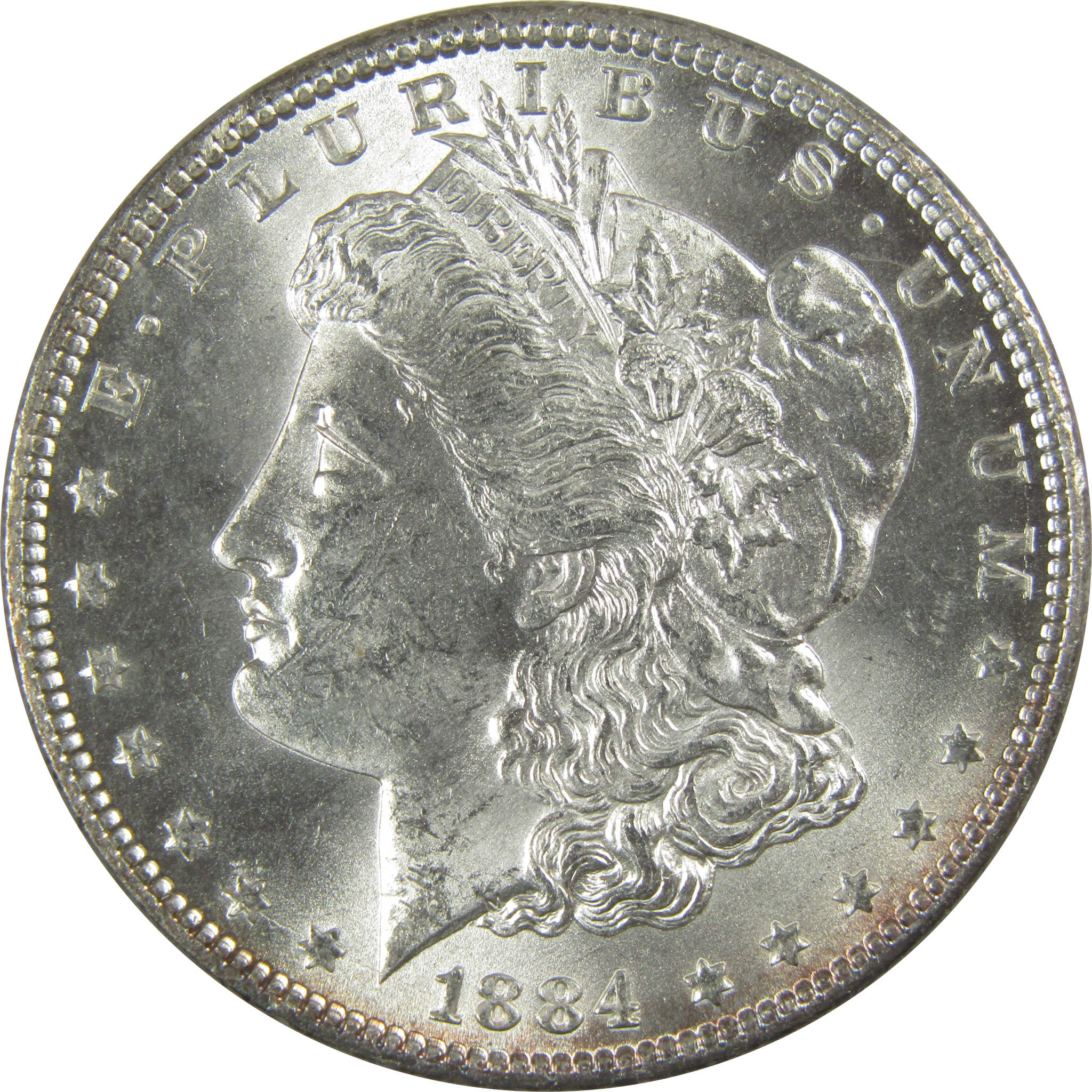 1884 Morgan Dollar Uncirculated Silver $1 Coin SKU:I19632 - Morgan coin - Morgan silver dollar - Morgan silver dollar for sale - Profile Coins & Collectibles