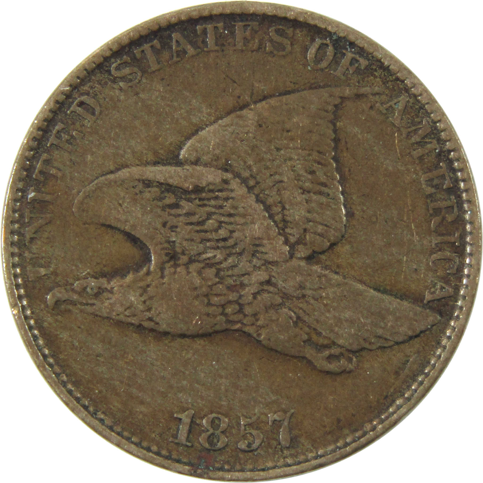1857 Flying Eagle Cent VF Very Fine Copper-Nickel Penny 1c SKU:I14128