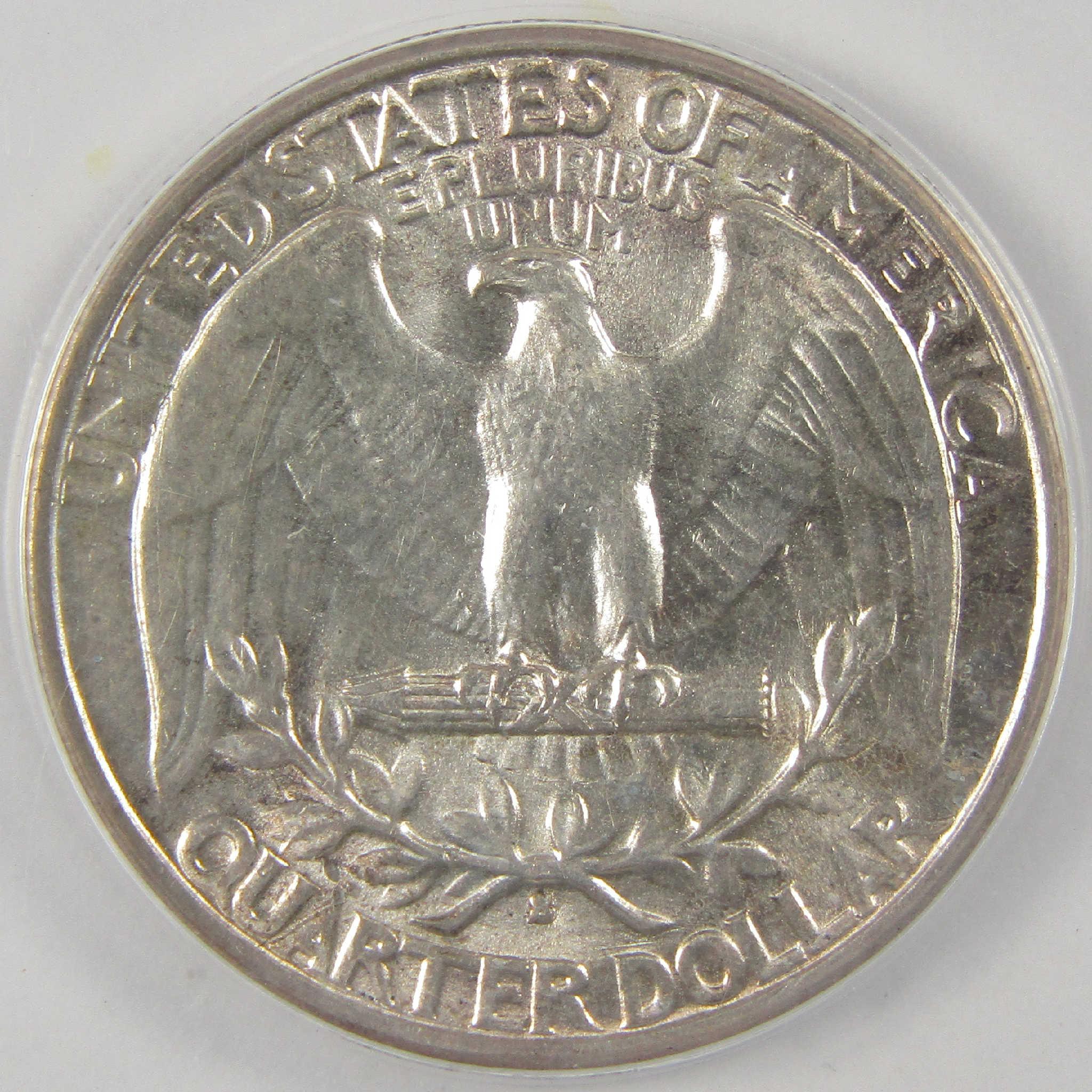 1932 S Washington Silver Quarter AU 55 ANACS 25c Coin Collectible