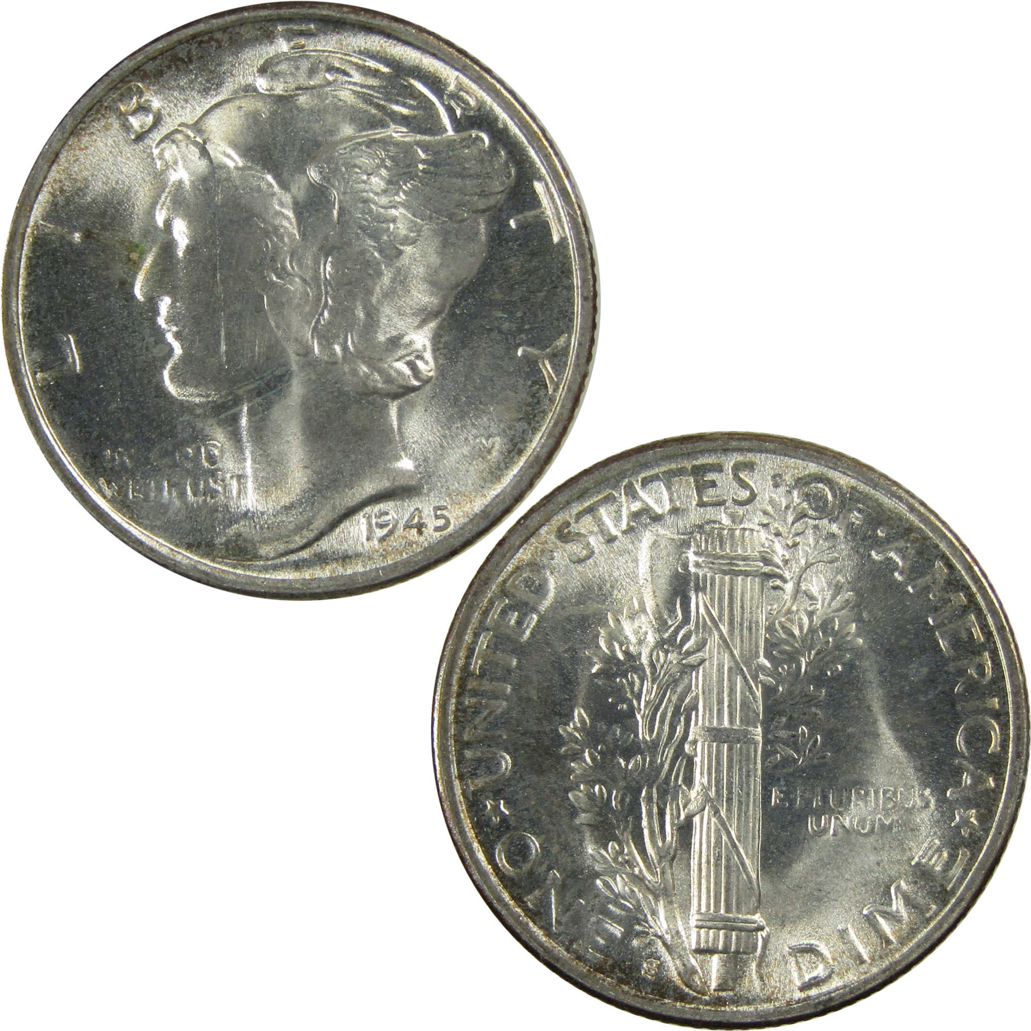 1945 S Micro S Mercury Silver Dime Uncirculated Details SKU:CP341