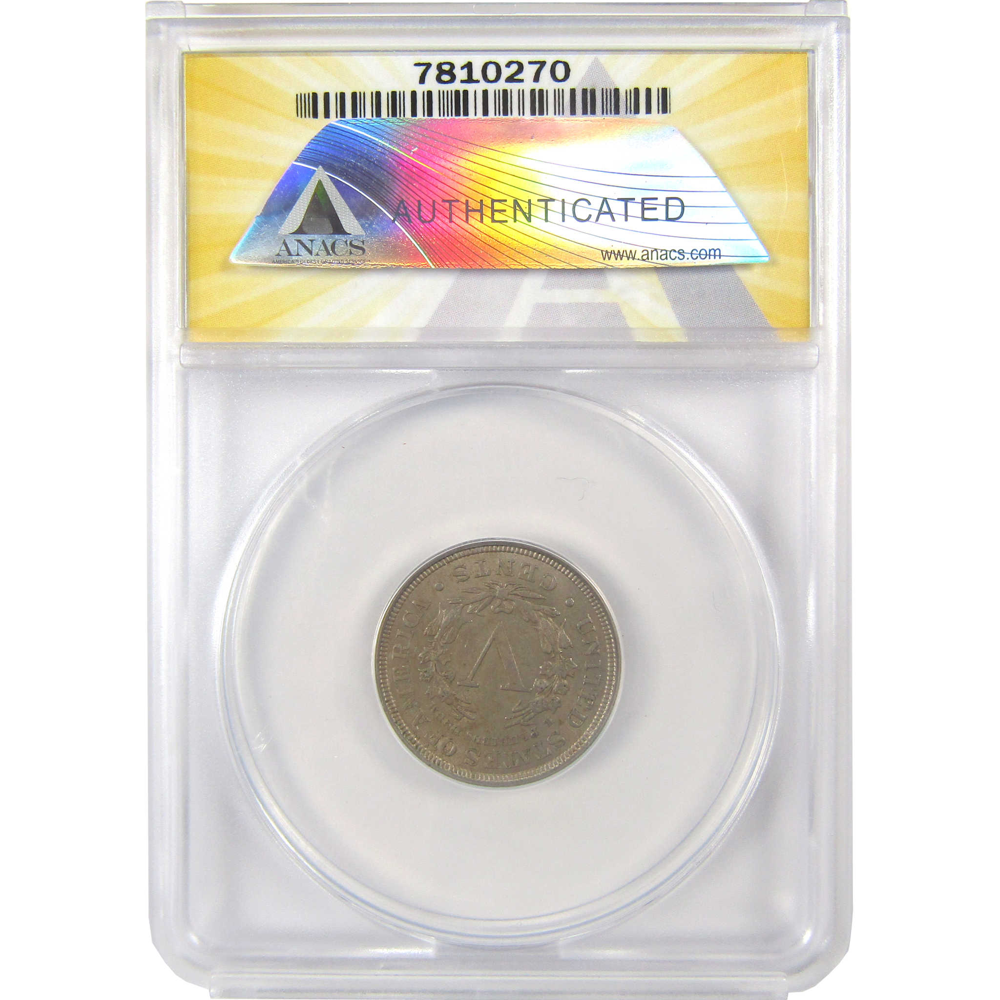 1890 Liberty Head V Nickel AU 55 ANACS 5c Coin Collectible SKU:I23390