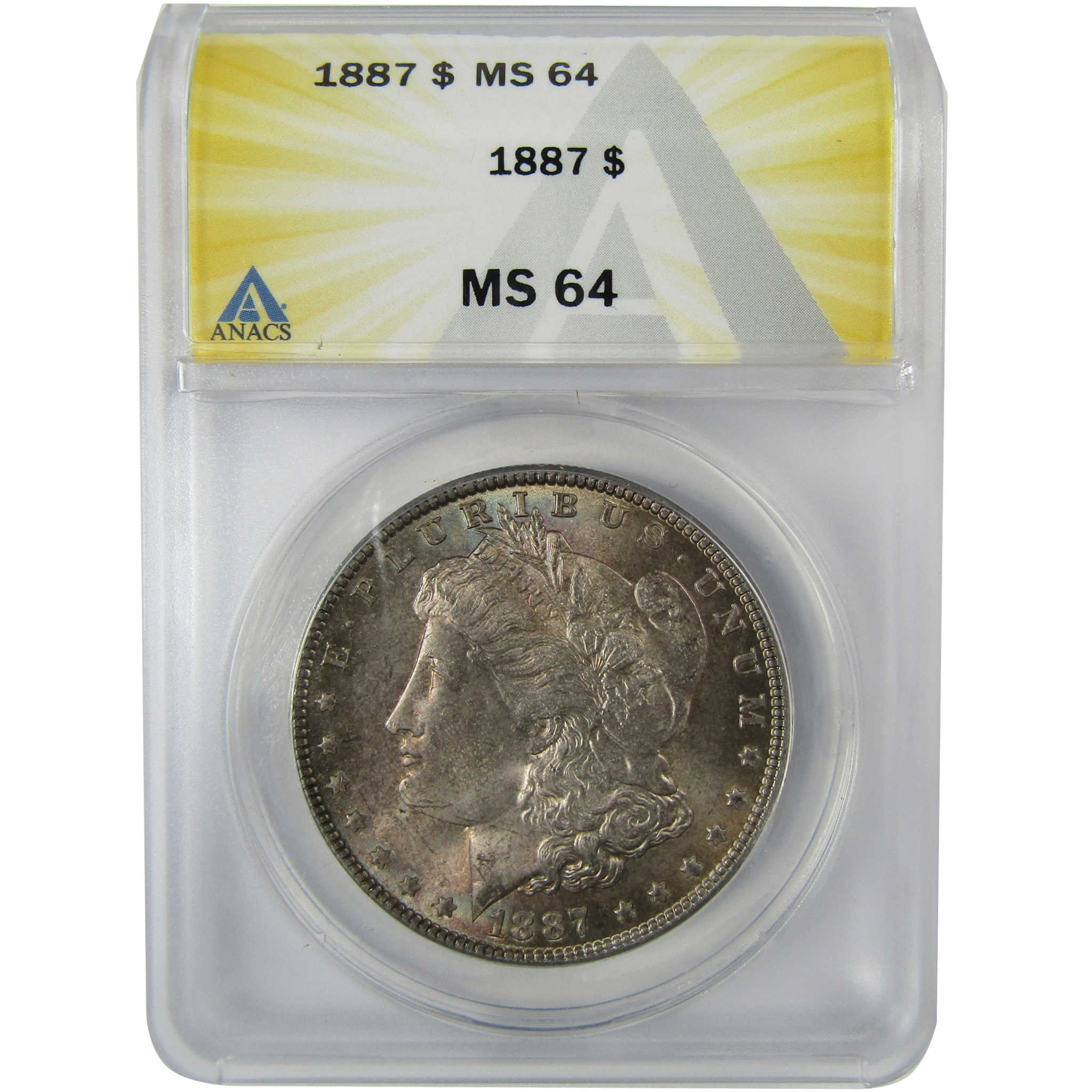1887 Morgan Silver Dollar MS 64 ANACS Uncirculated $1 Coin SKU:CP833 - Morgan coin - Morgan silver dollar - Morgan silver dollar for sale - Profile Coins & Collectibles