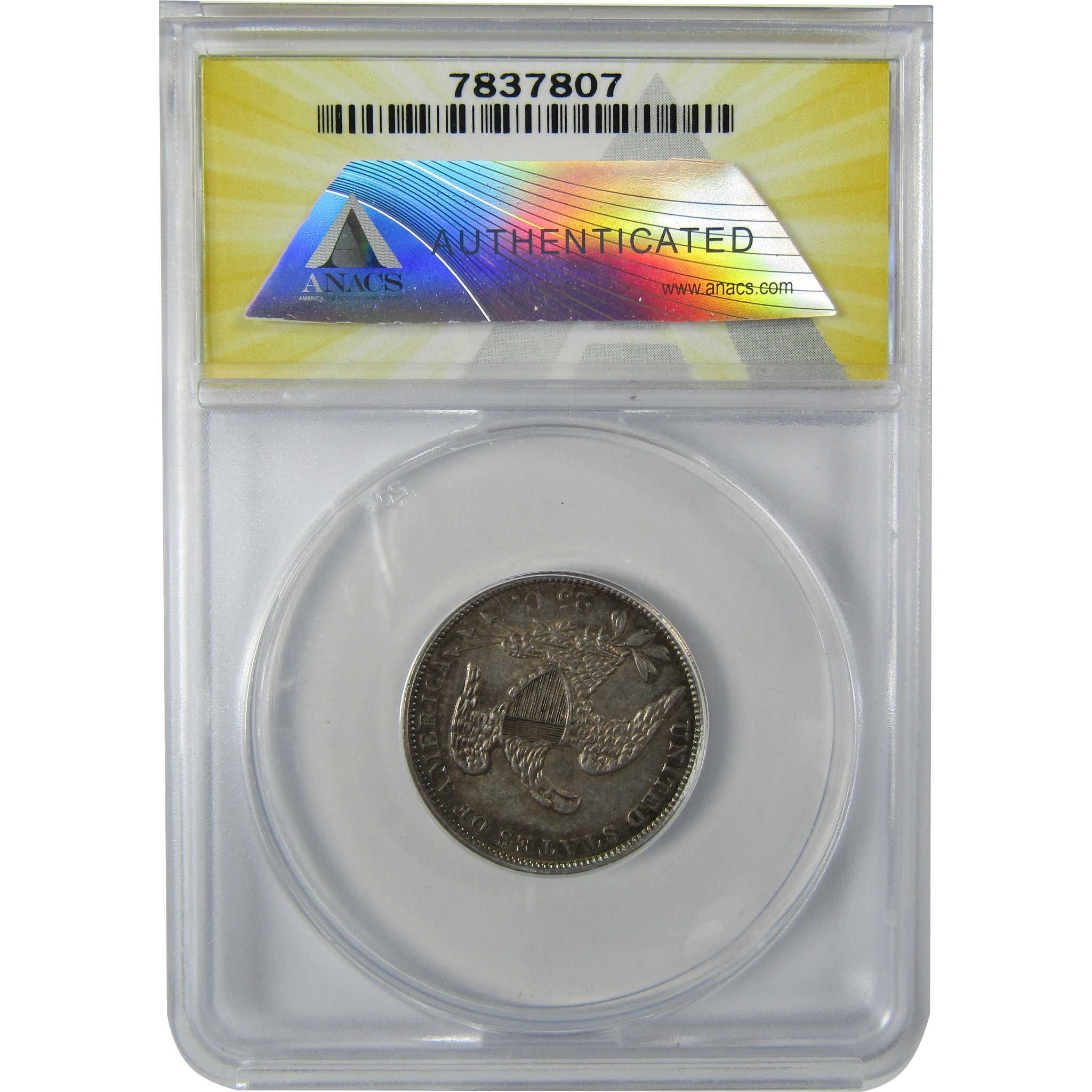 1838 B-1 Capped Bust Silver Quarter MS 60 ANACS Uncirculated SKU:CP571
