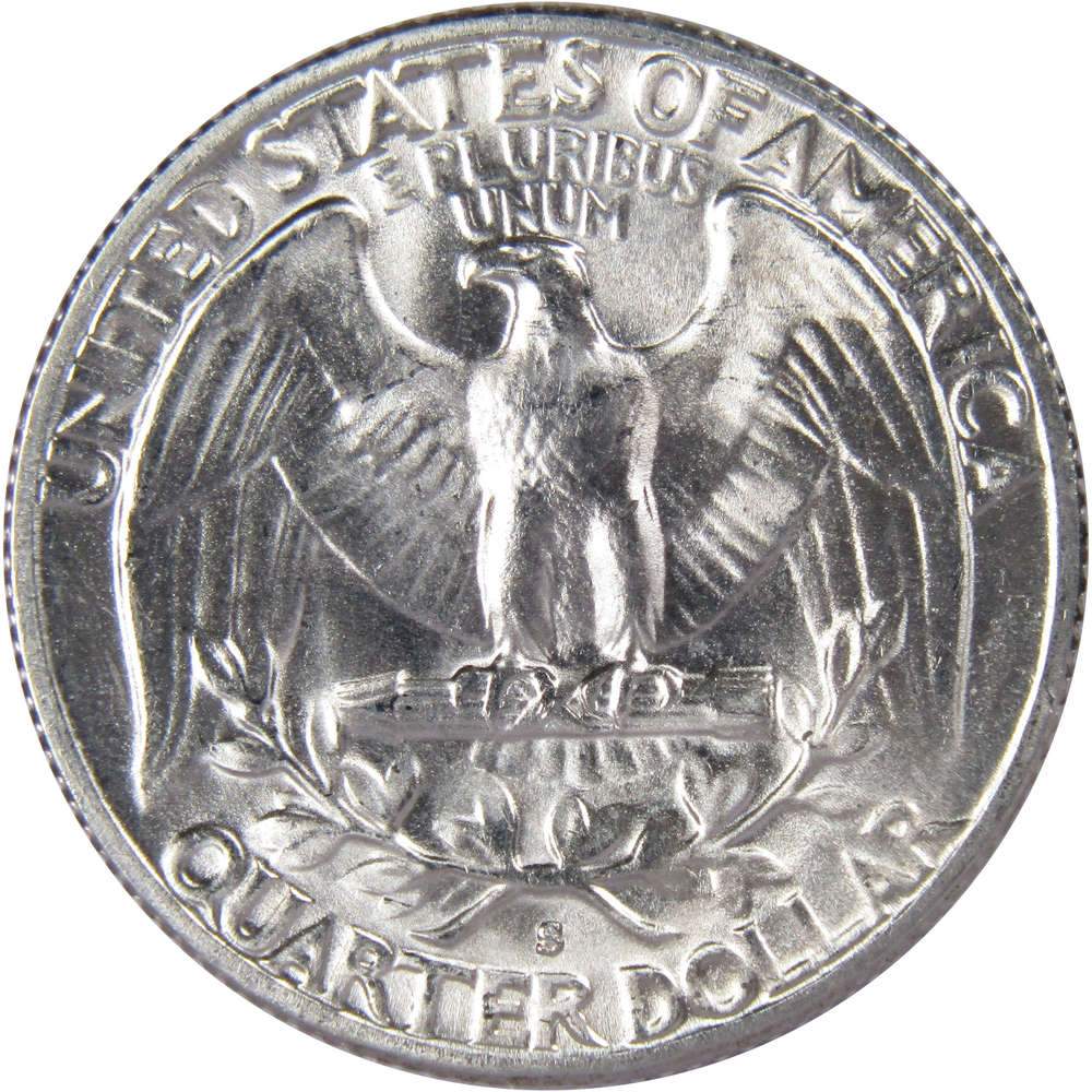 1954 S Washington Silver Quarter Uncirculated Mint State 25c Coin