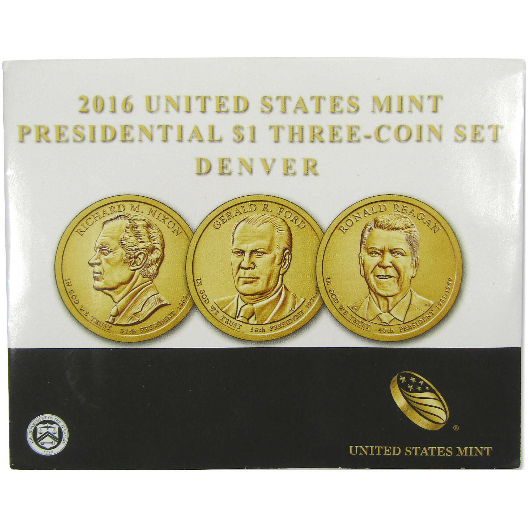 2016 D Presidential Dollar $1 Three-Coin Set OGP SKU:CPC0793