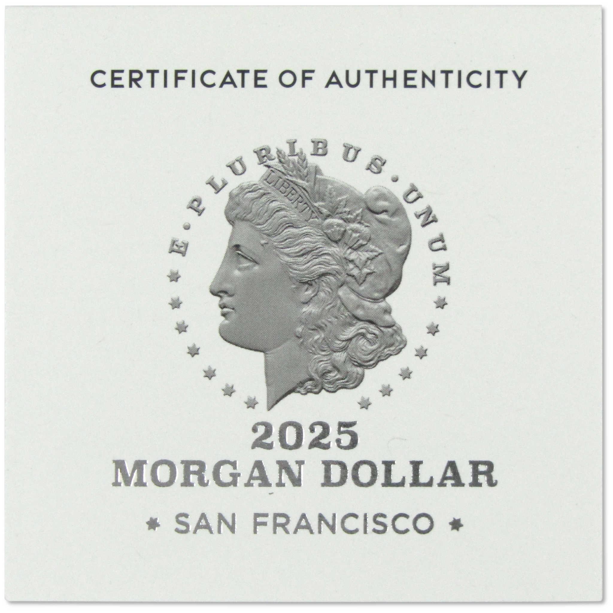 2025 S Morgan Silver Dollar Proof $1 Coin Collectible OGP COA
