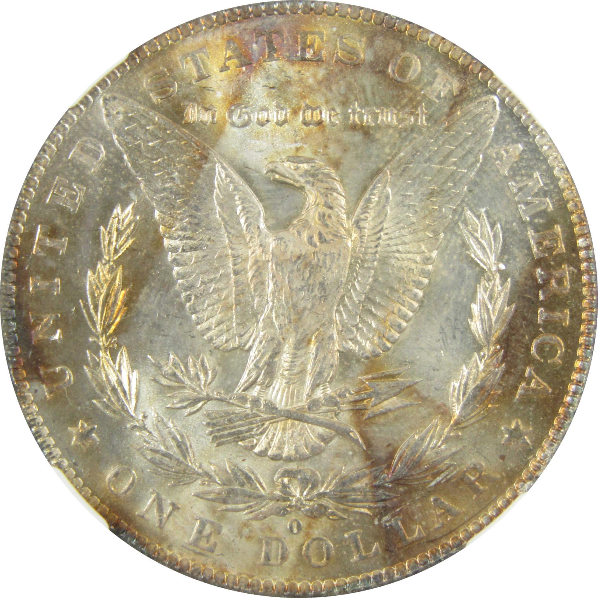1883 O Morgan Silver Dollar MS 63 NGC Toned Reverse SKU:I27540