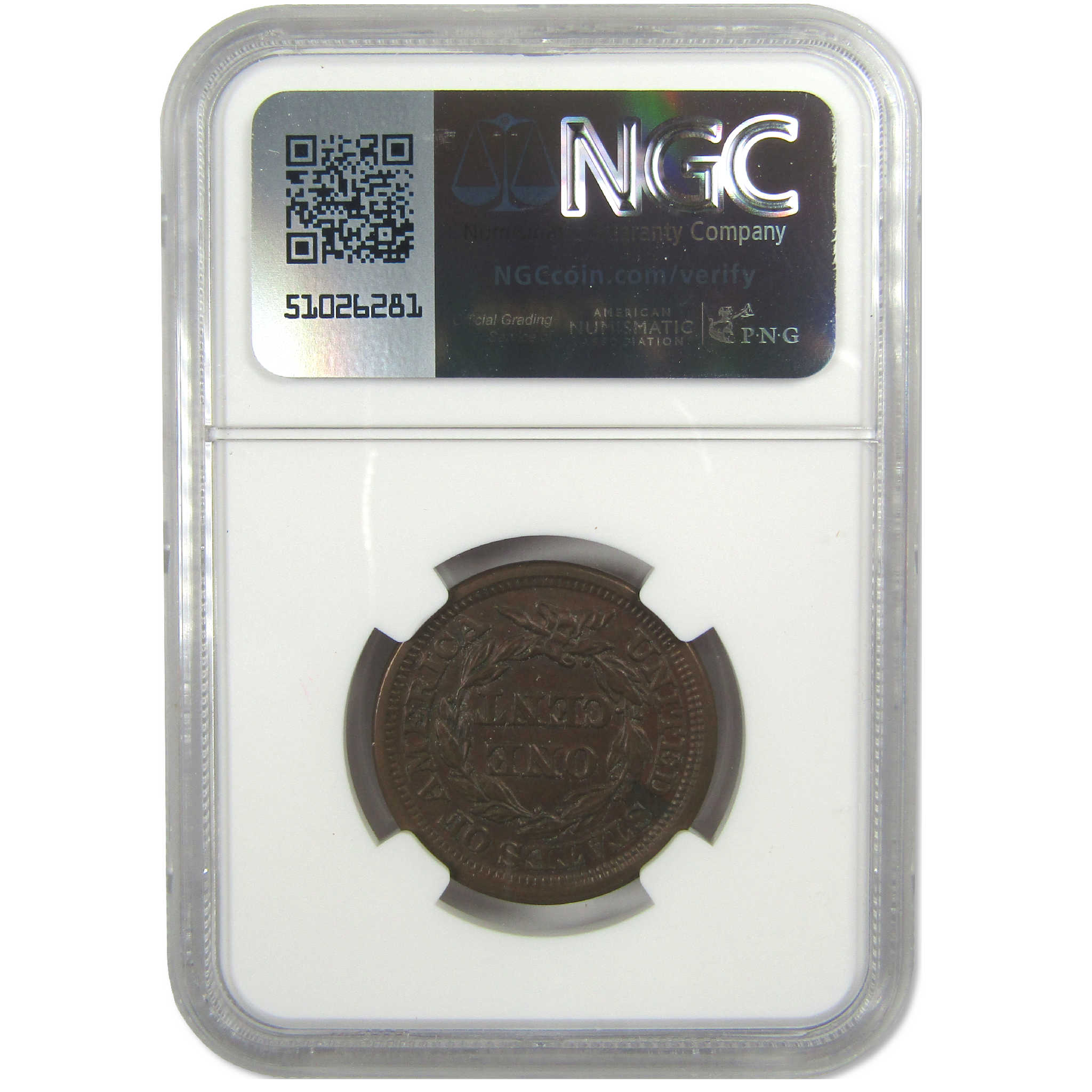 1848 Braided Hair Large Cent MS 63 BN NGC Uncirculated SKU:I9197