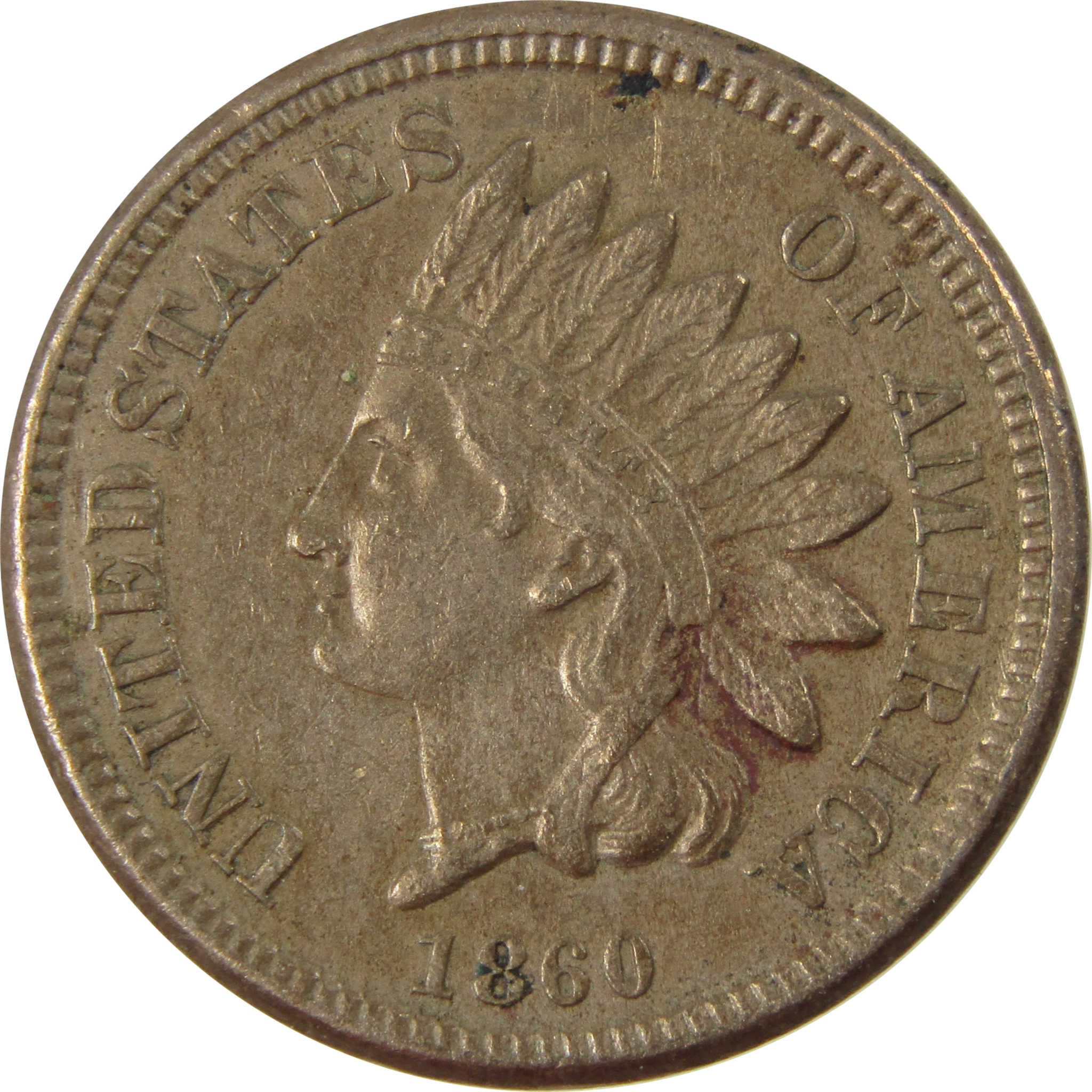 1860 Indian Head Cent XF EF Extremely Fine Details Penny SKU:CP1232