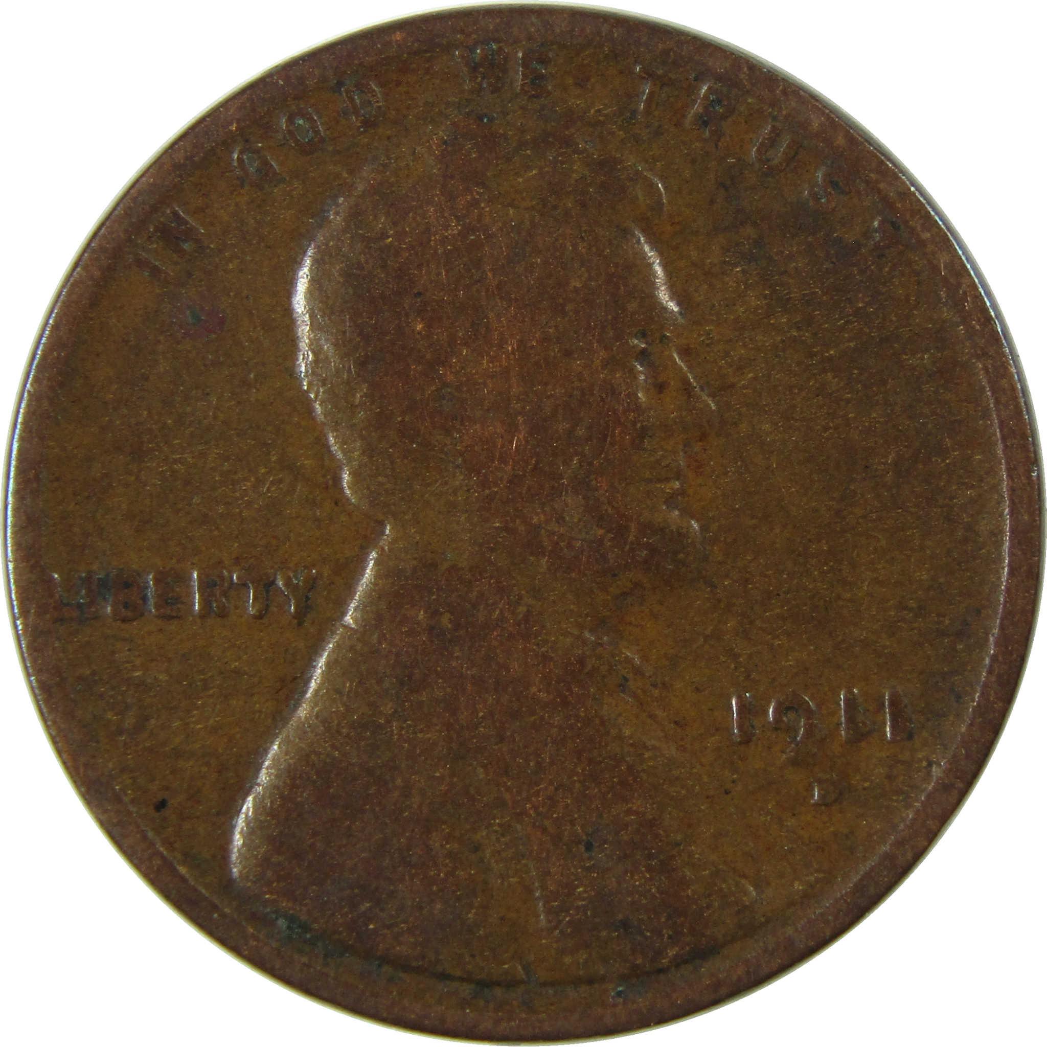 1911 D Lincoln Wheat Cent AG About Good Penny 1c Coin SKU:I26251