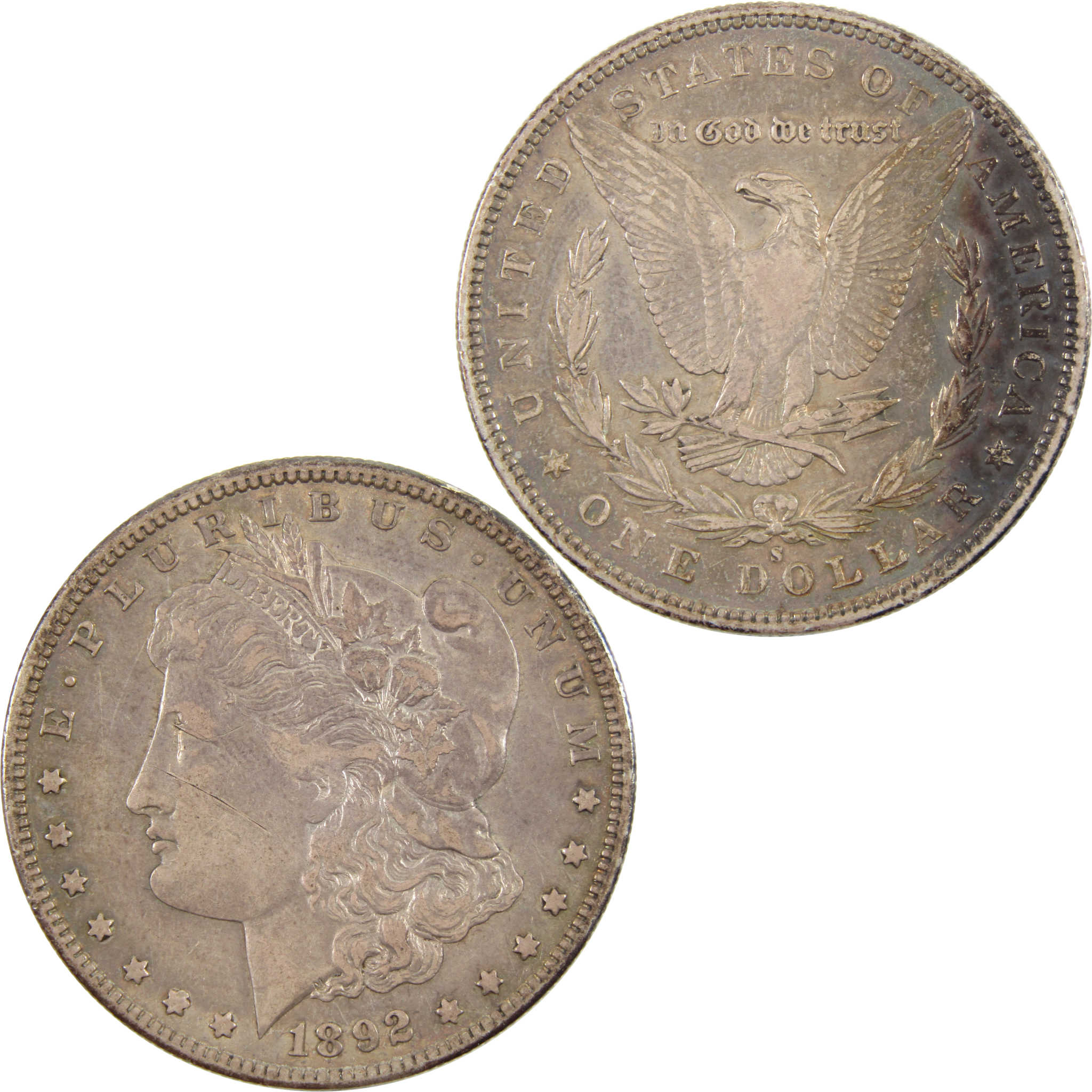 1892 S Morgan Dollar XF EF 90% Silver $1 Coin SKU:I11176 - Morgan coin - Morgan silver dollar - Morgan silver dollar for sale - Profile Coins & Collectibles