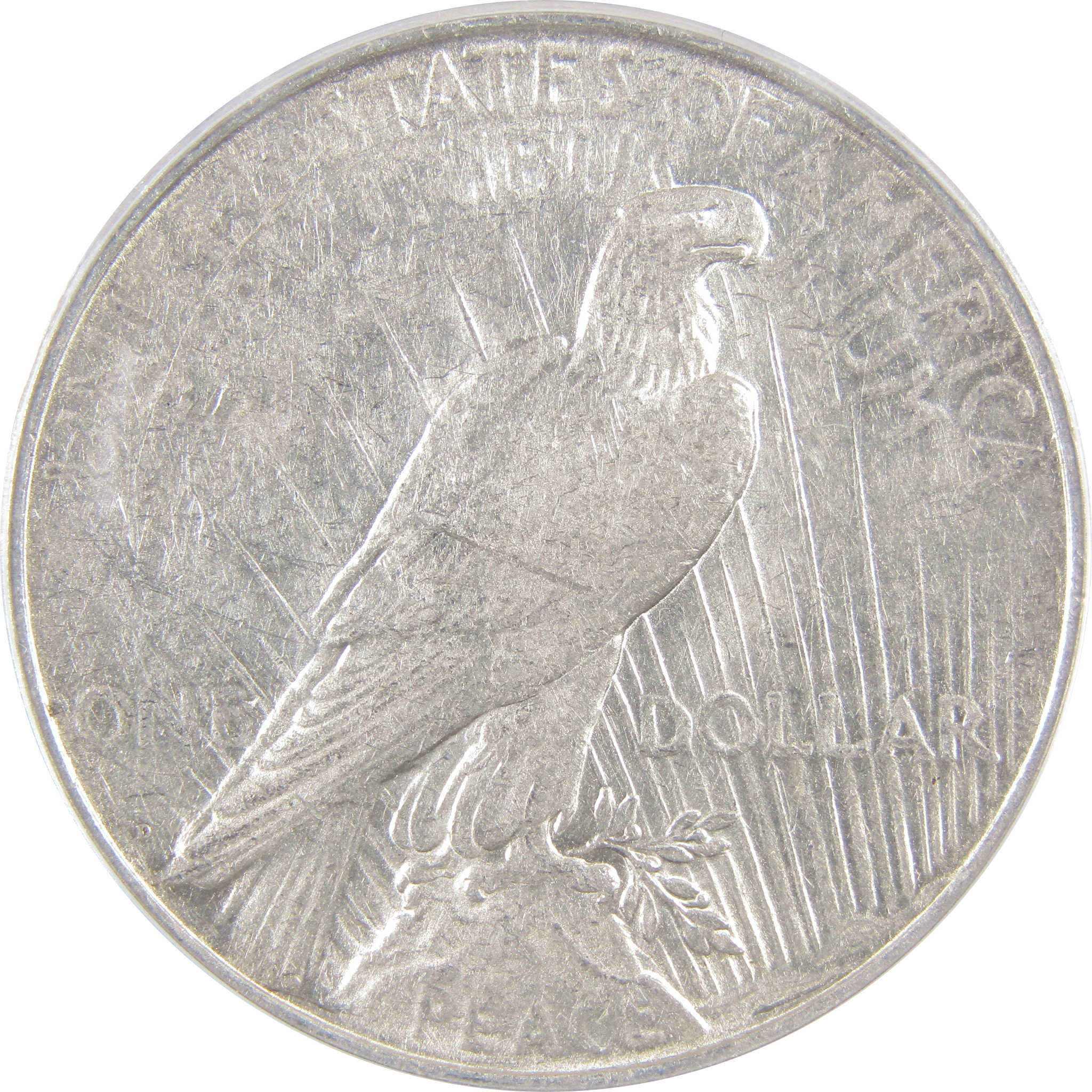 1923 D Peace Dollar AU 50 ANACS Silver $1 Coin SKU:I18615