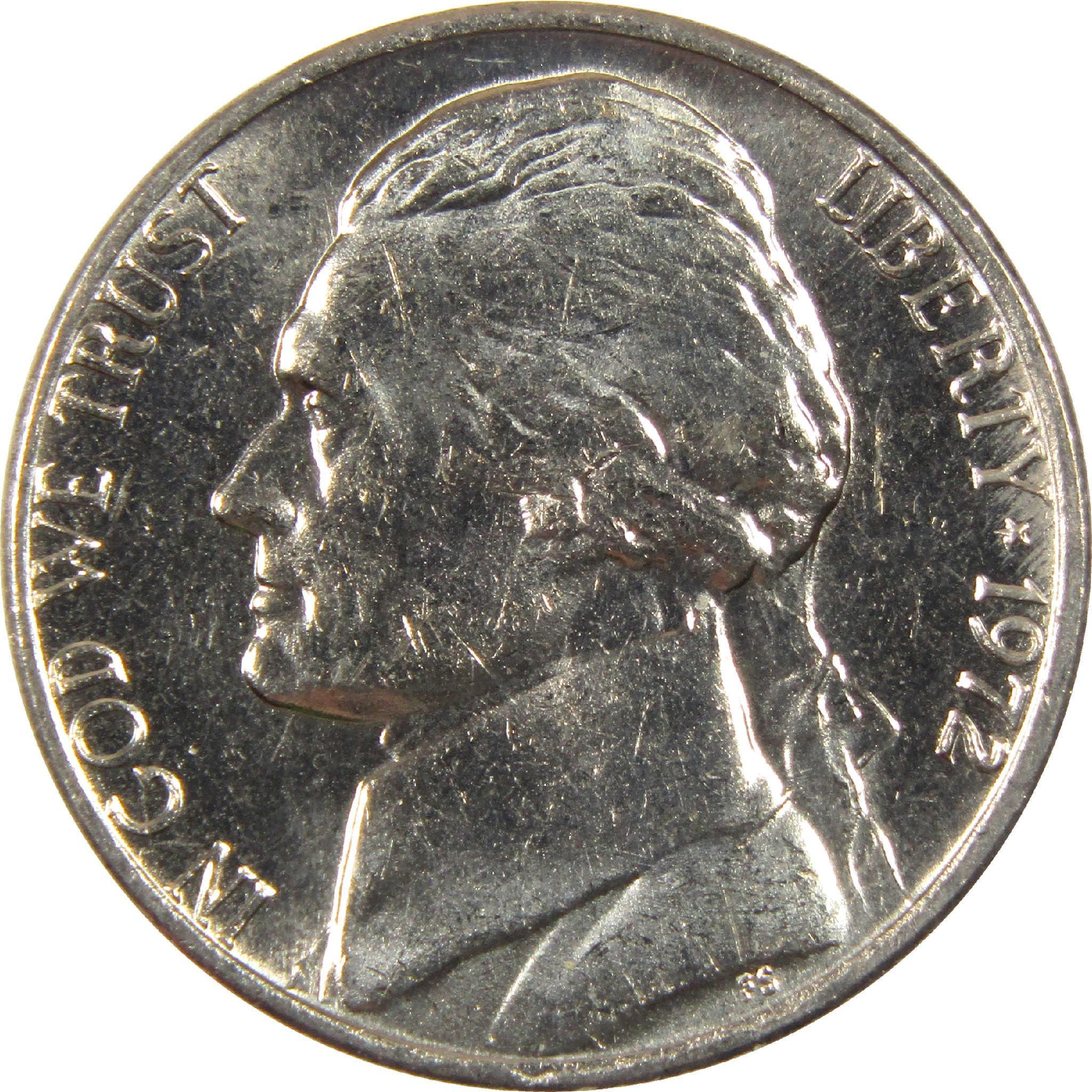 1972 Jefferson nickel collectible coin obverse with Liberty and In God We Trust inscriptions