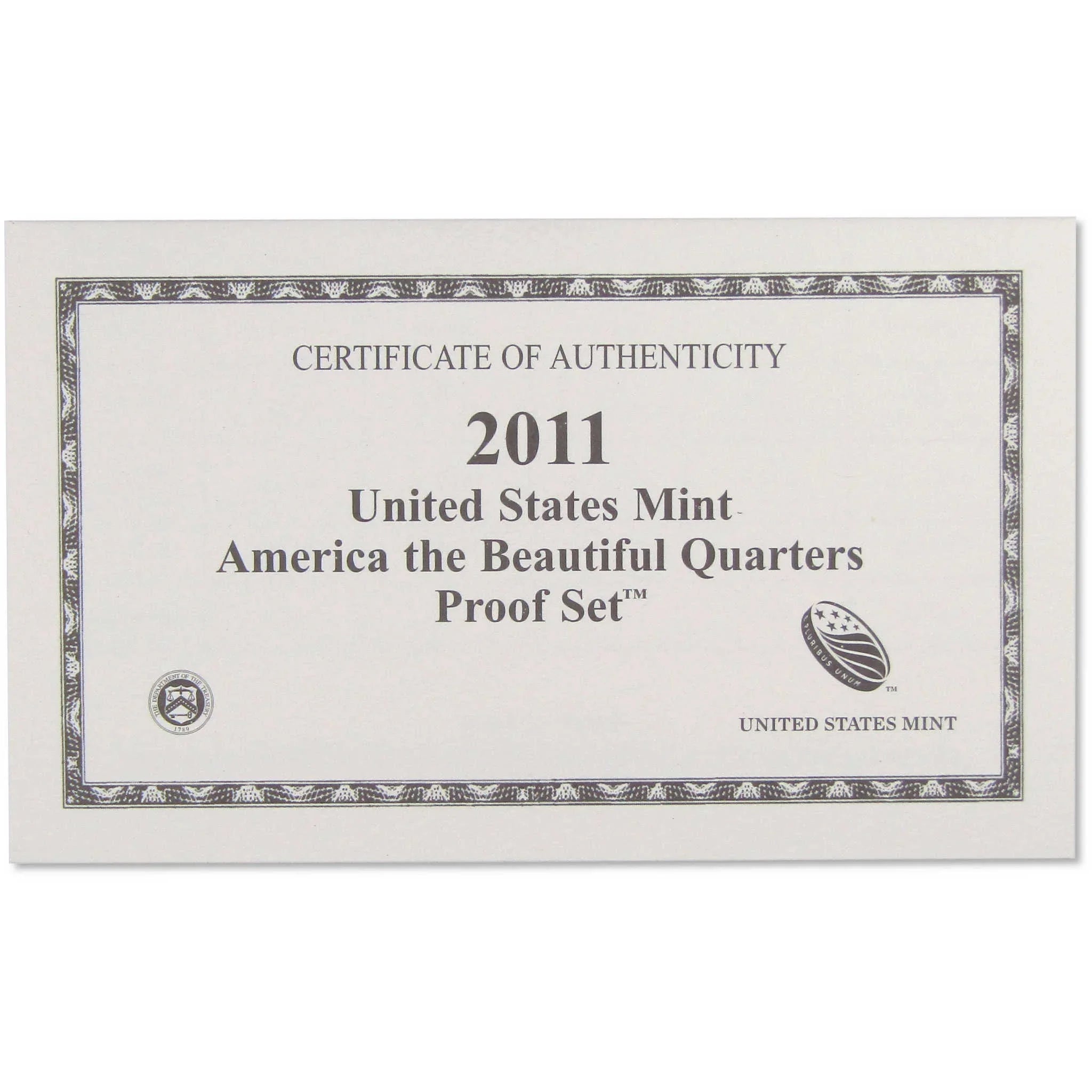 2011 America the Beautiful Quarter Clad Proof Set U.S. Mint OGP COA