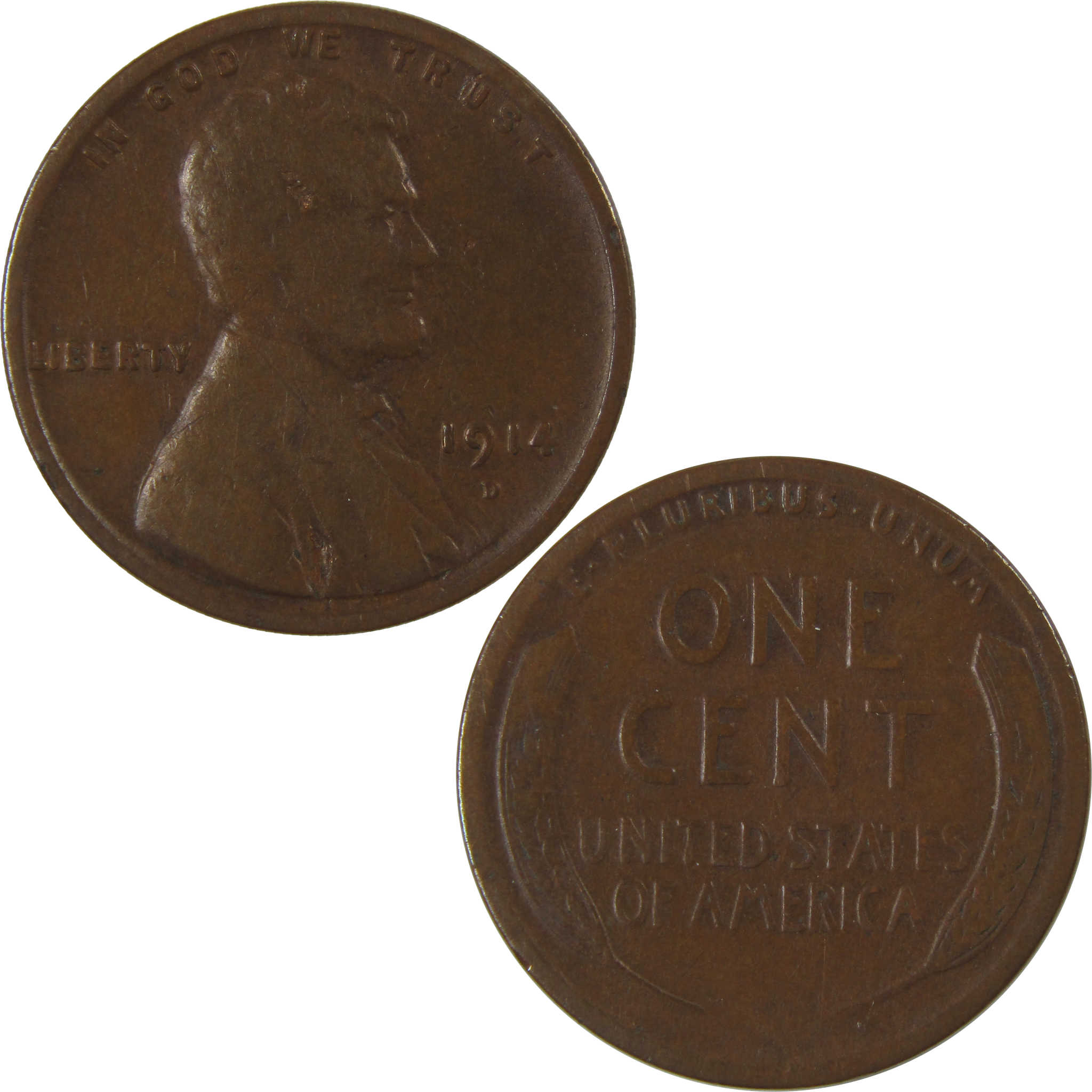 1914 D Lincoln Wheat Cent VG Very Good Details Penny SKU:I23832