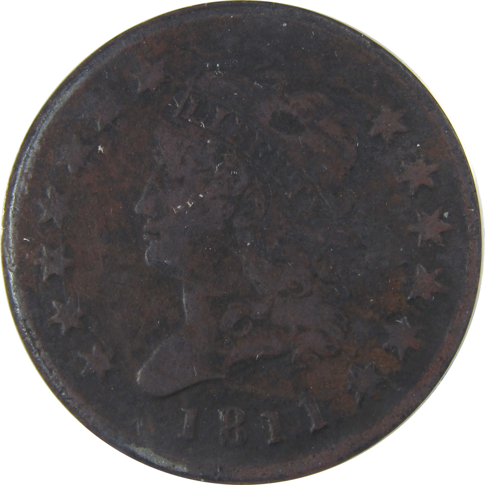 1811 S-287 Classic Head Large Cent VG 10 Details ANACS SKU:CPC1135