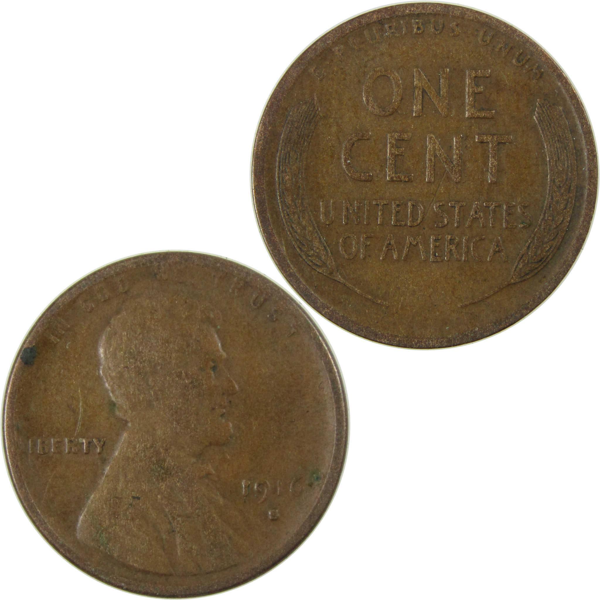 1916 S Lincoln Wheat Cent VF Very Fine Penny 1c Coin SKU:I25844