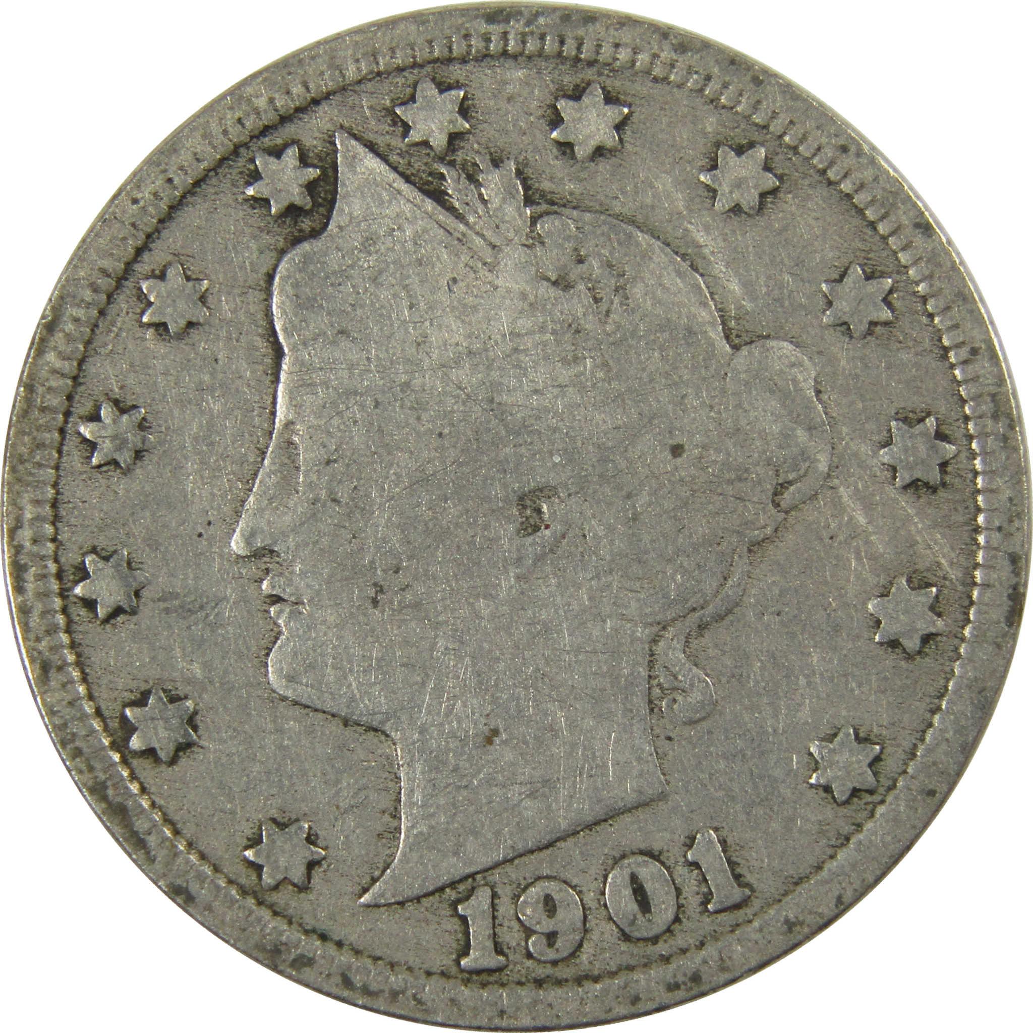 1901 Liberty Head V Nickel G Good 5c Coin SKU:I27210