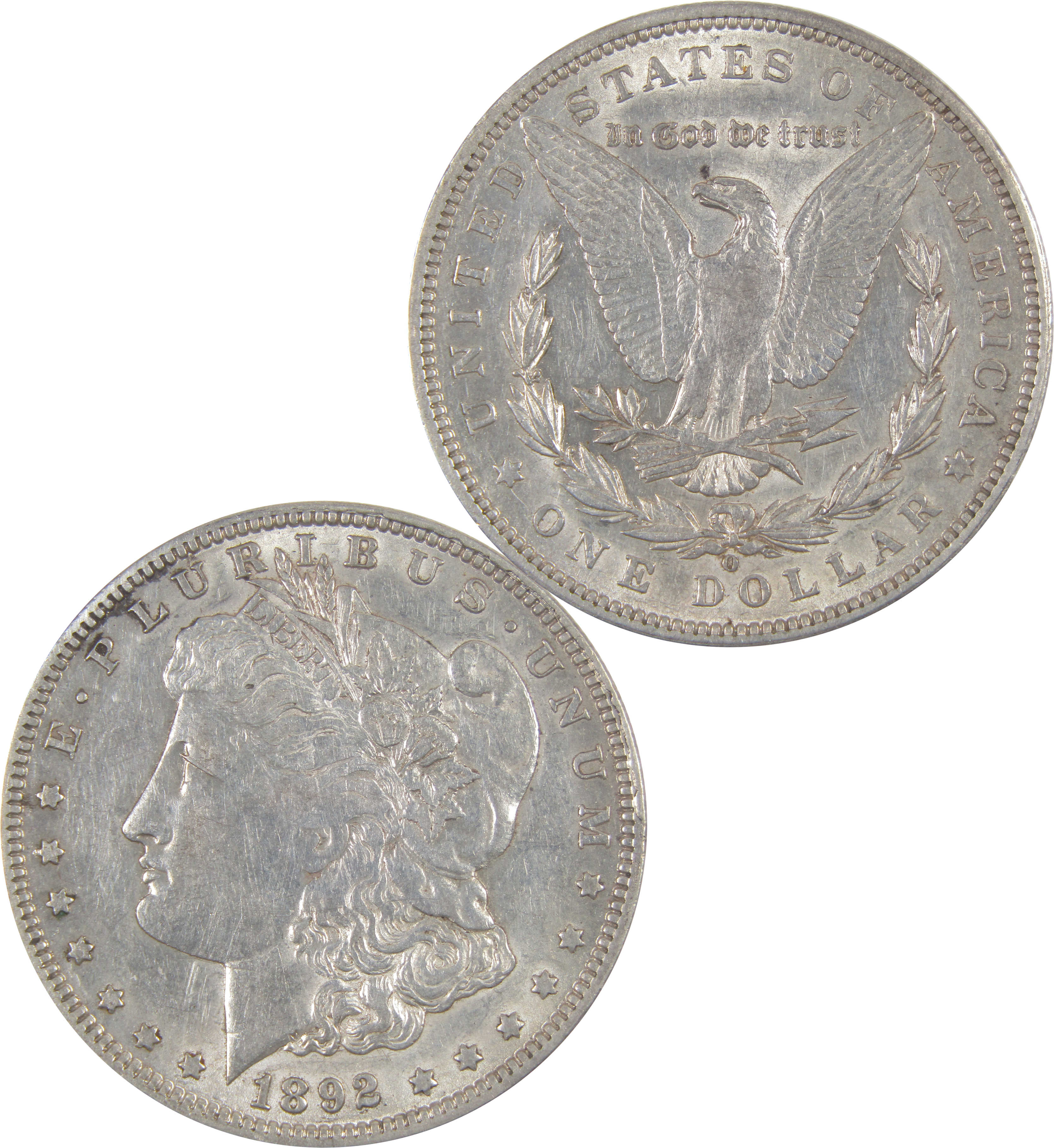 1892 O Morgan Dollar AU About Uncirculated Details Silver SKU:I17668 - Morgan coin - Morgan silver dollar - Morgan silver dollar for sale - Profile Coins & Collectibles