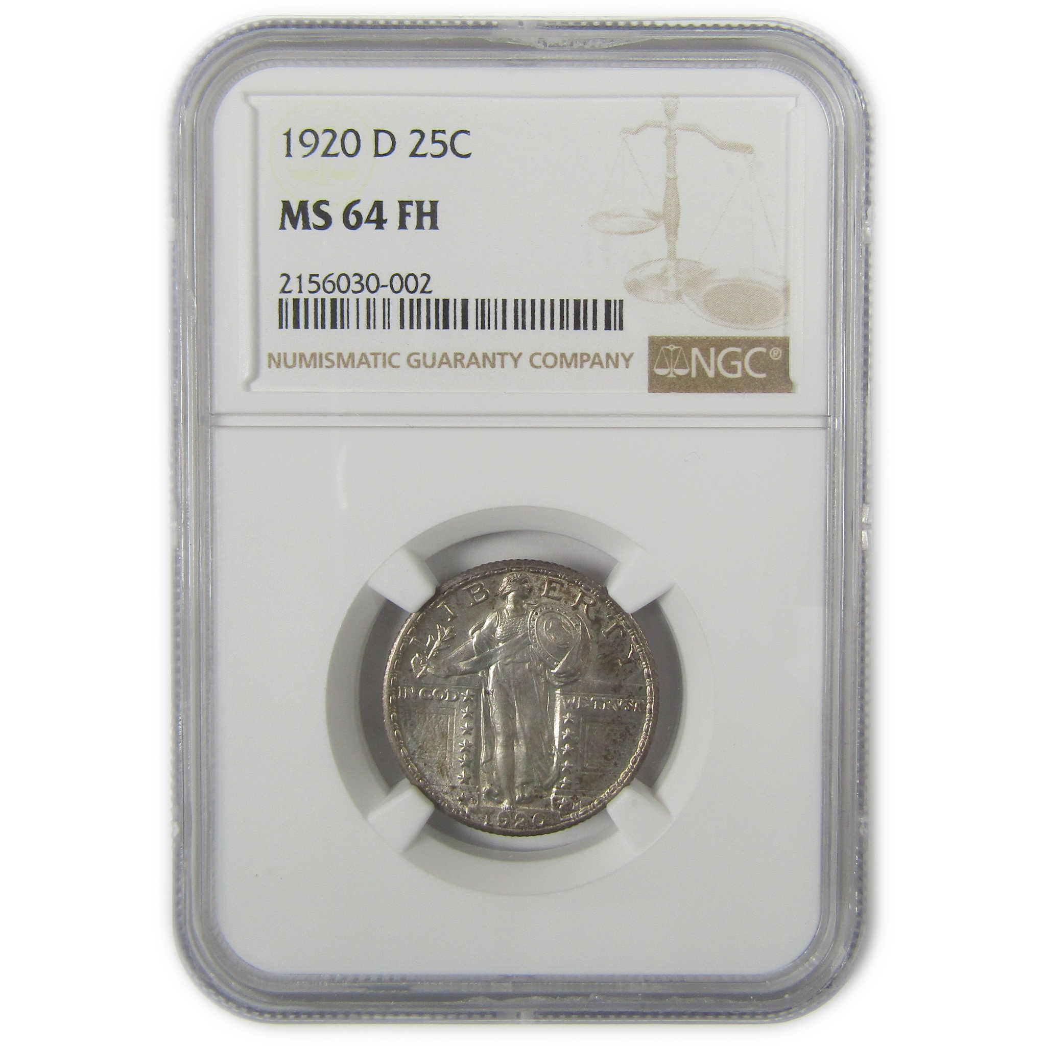 1920 D Standing Liberty Quarter MS 64 FH NGC Silver SKU:I19898