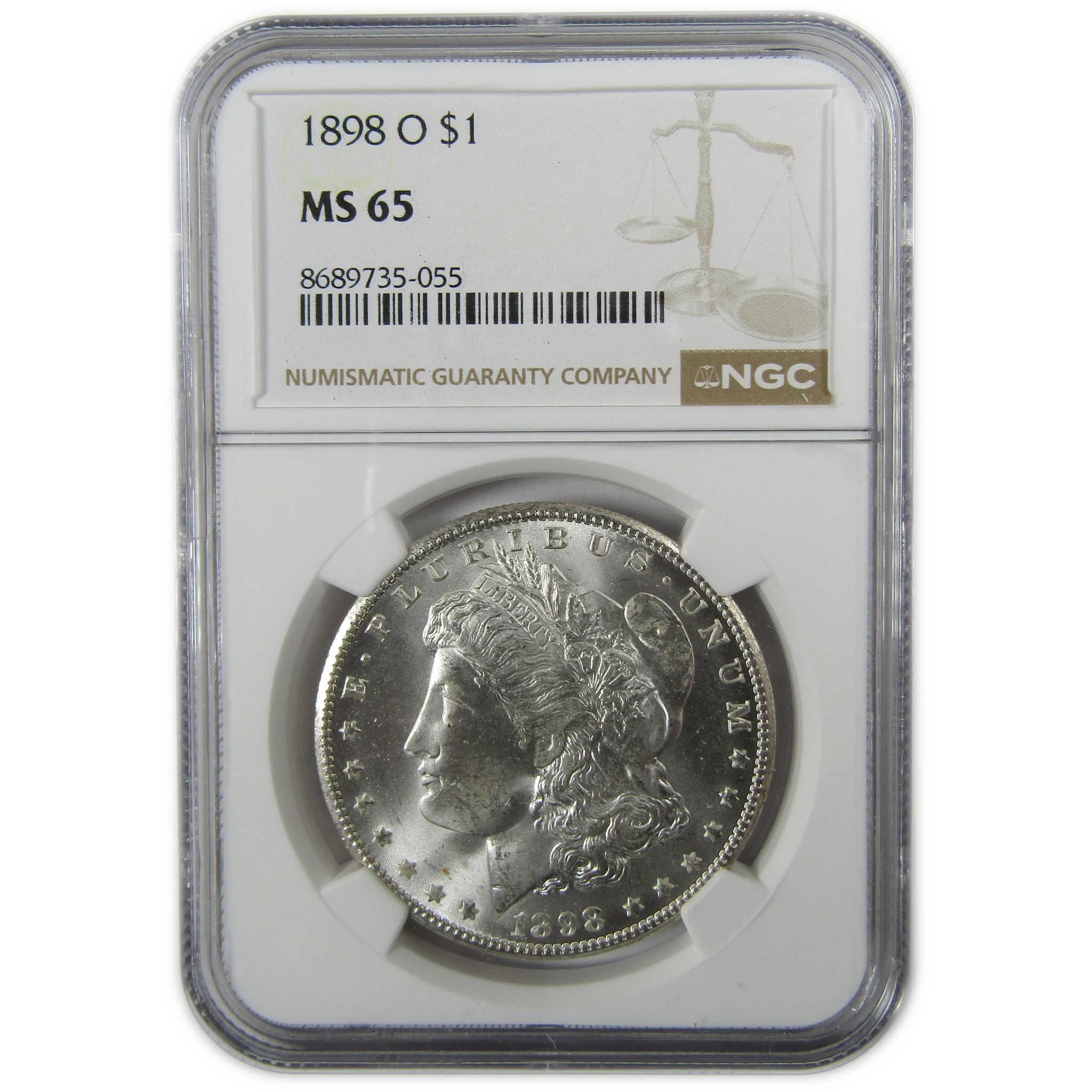 1898 O Morgan Silver Dollar MS 65 NGC Uncirculated $1 Coin SKU:CP445 - Morgan coin - Morgan silver dollar - Morgan silver dollar for sale - Profile Coins & Collectibles