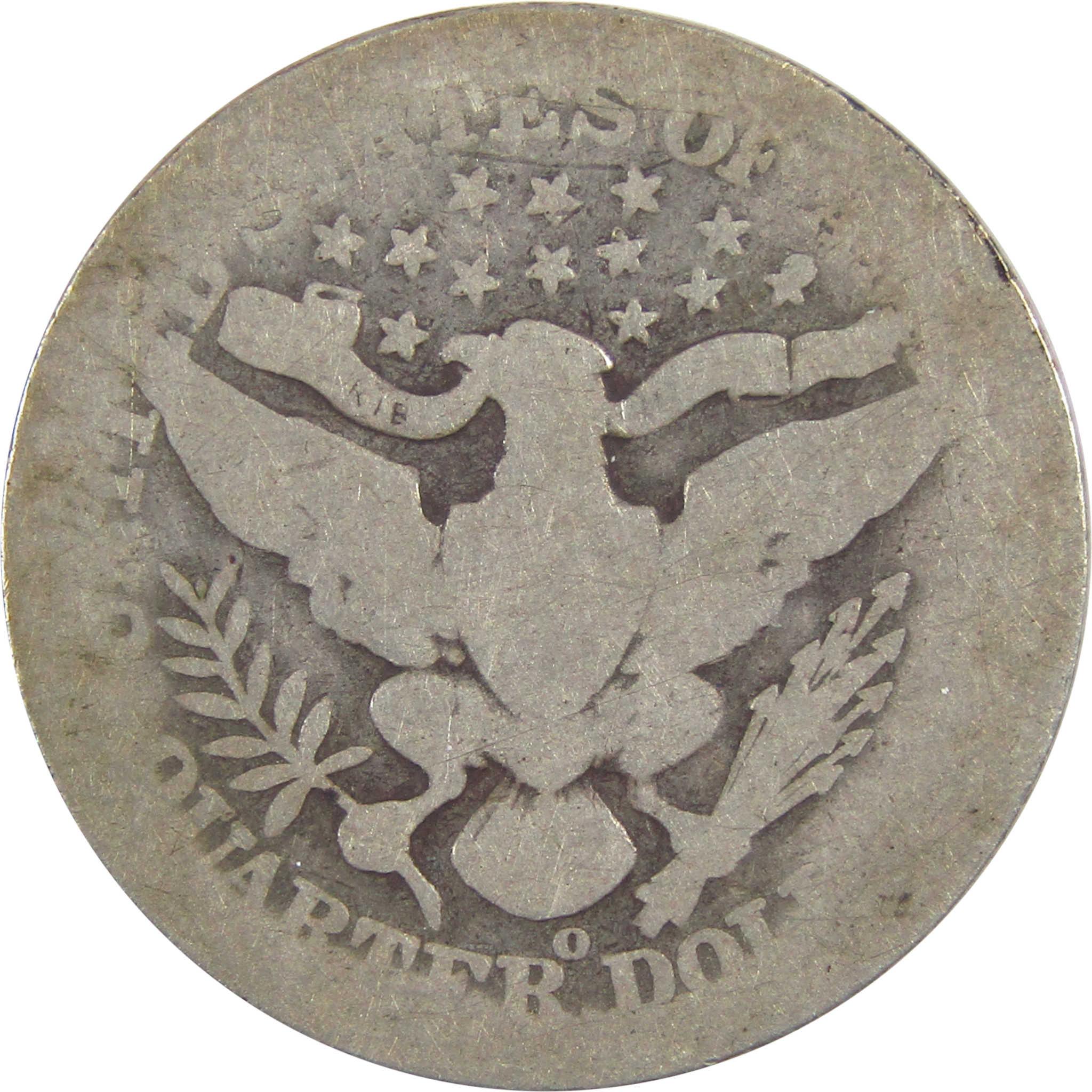 1901 O Barber Quarter AG About Good Silver 25c Coin SKU:I18133