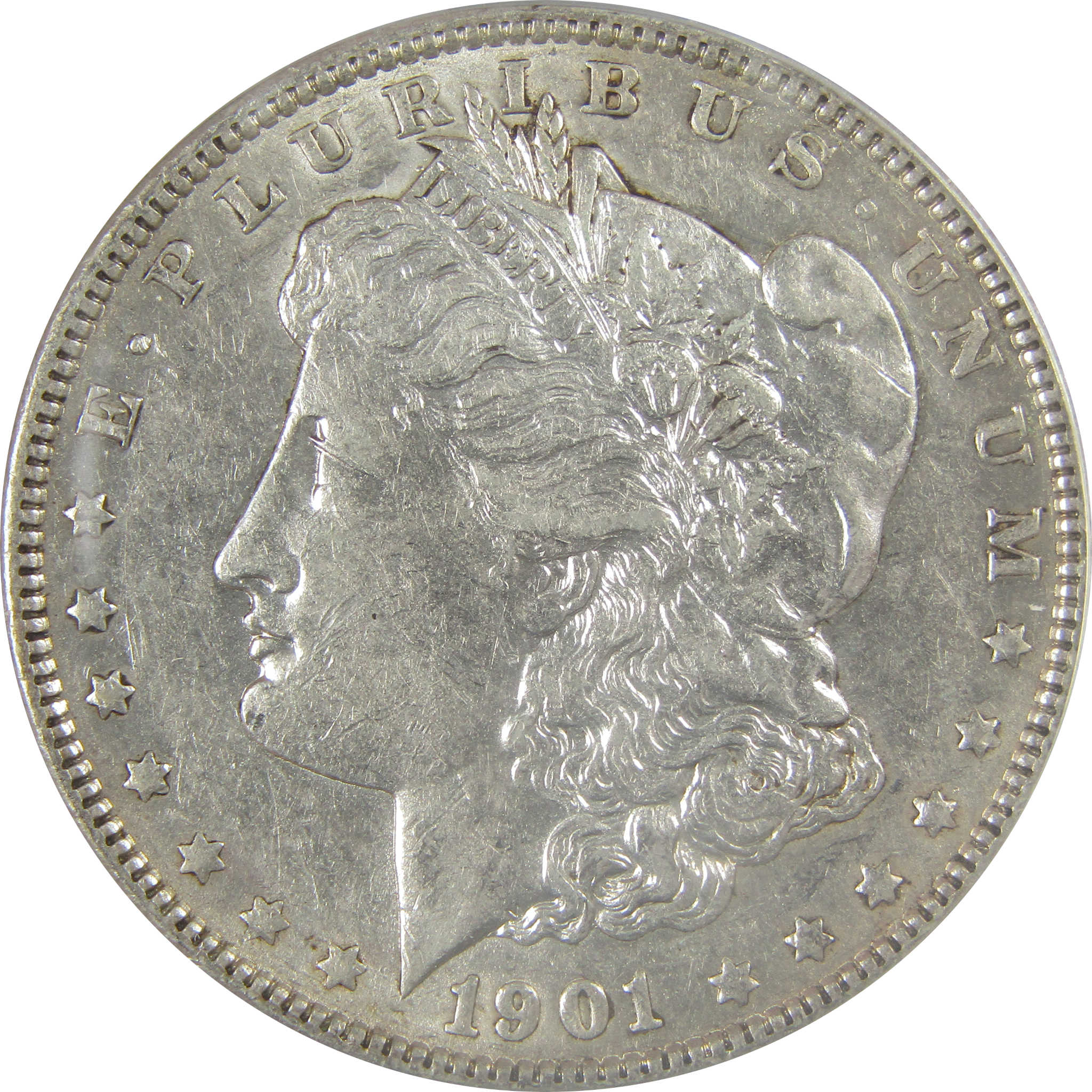 1901 Morgan Dollar AU 50 Details ANACS Silver $1 Coin SKU:I21268 - Morgan coin - Morgan silver dollar - Morgan silver dollar for sale - Profile Coins & Collectibles