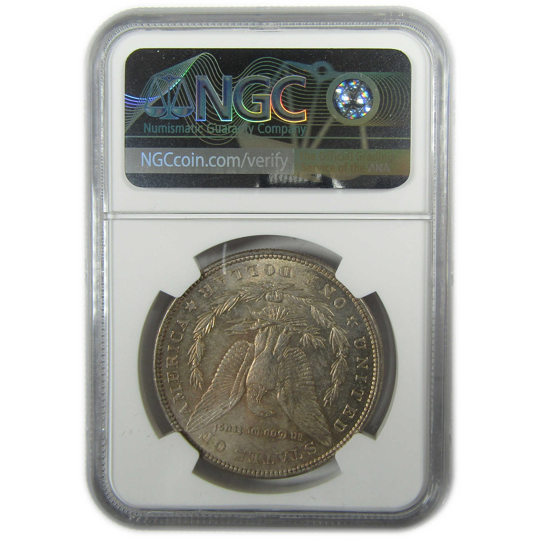 1887 Morgan Silver Dollar MS 63 NGC Toned Reverse SKU:I27881