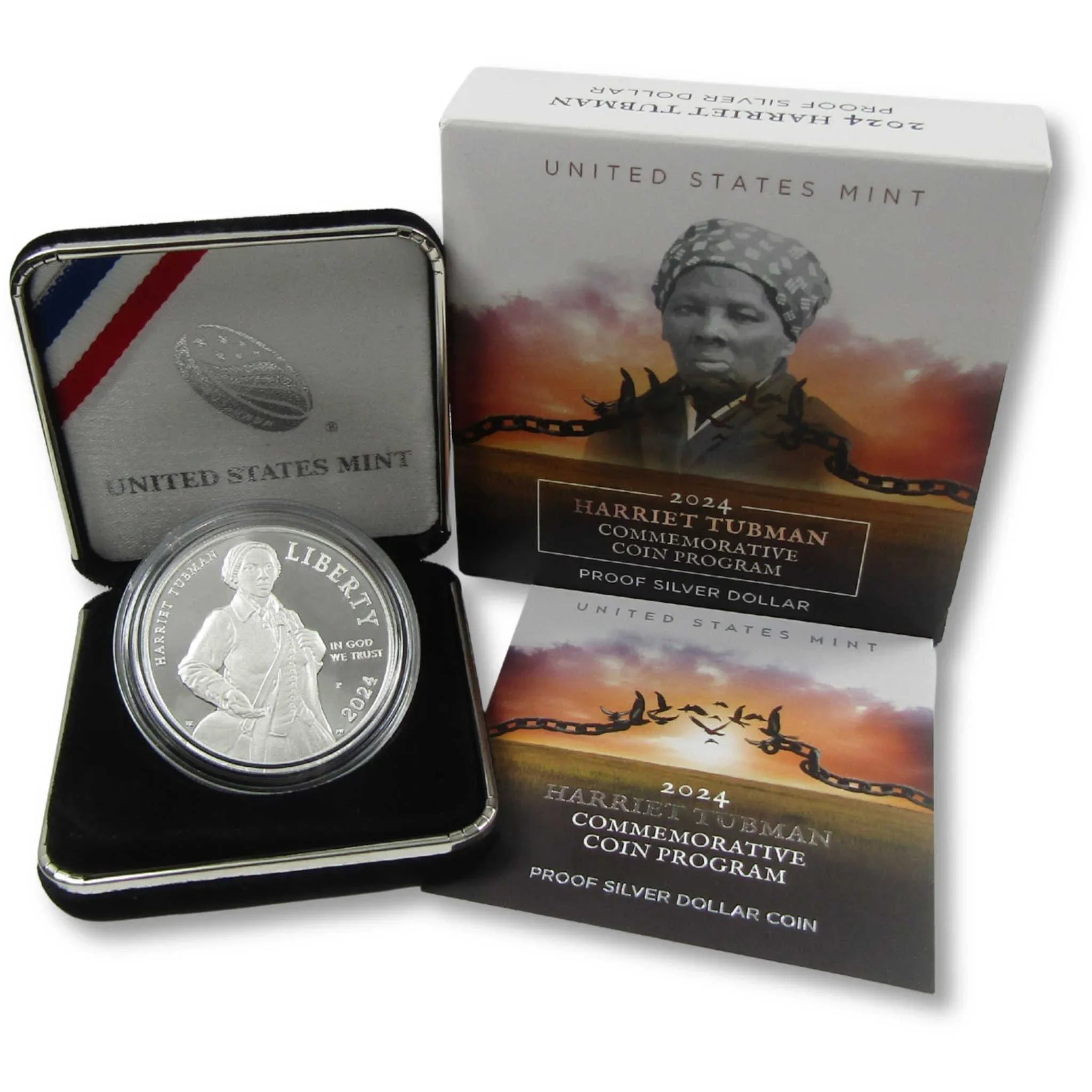 2024 P Harriet Tubman Commemorative Silver Dollar Proof OGP COA